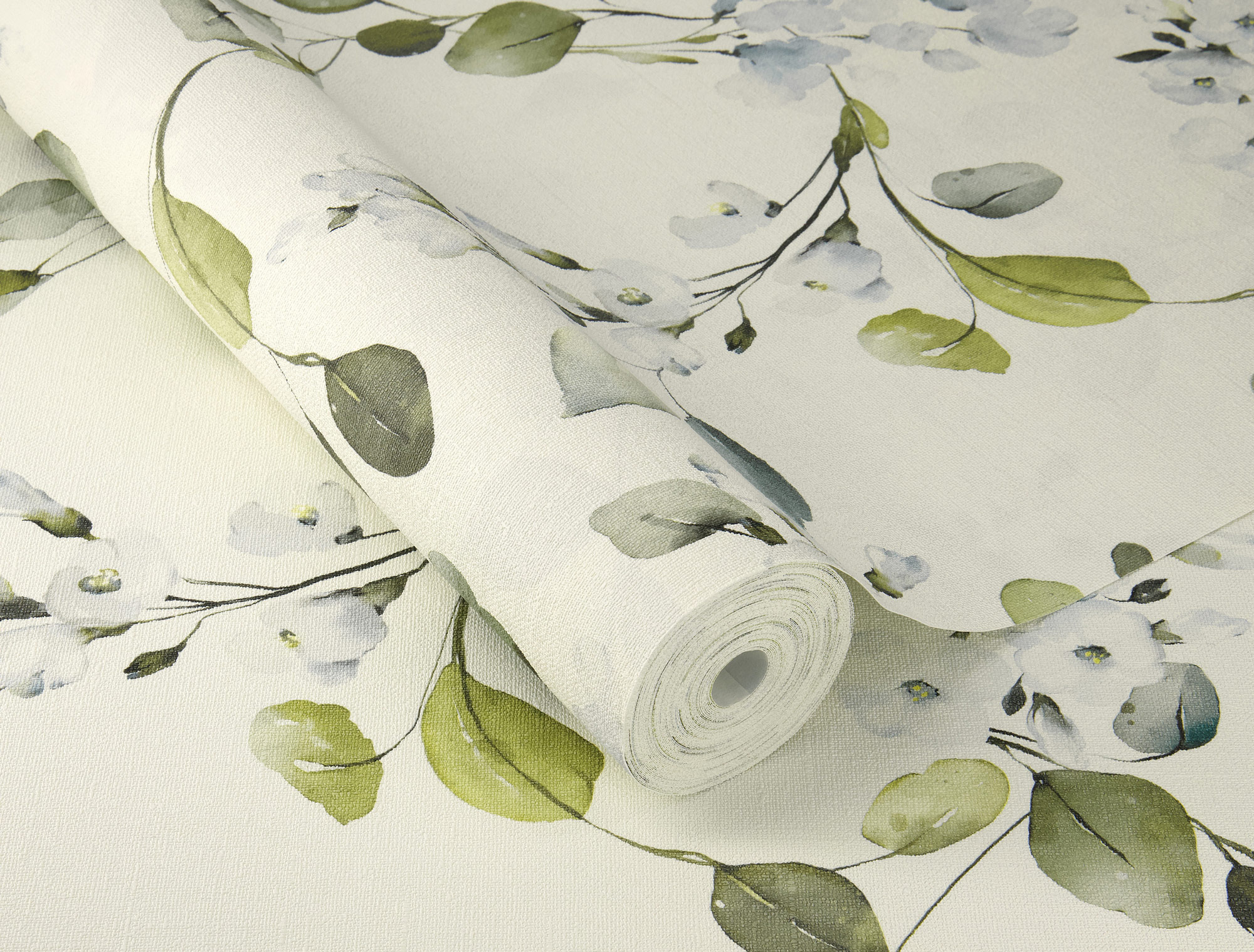 Rasch Vliestapete Peonies Blau Blätter 582222