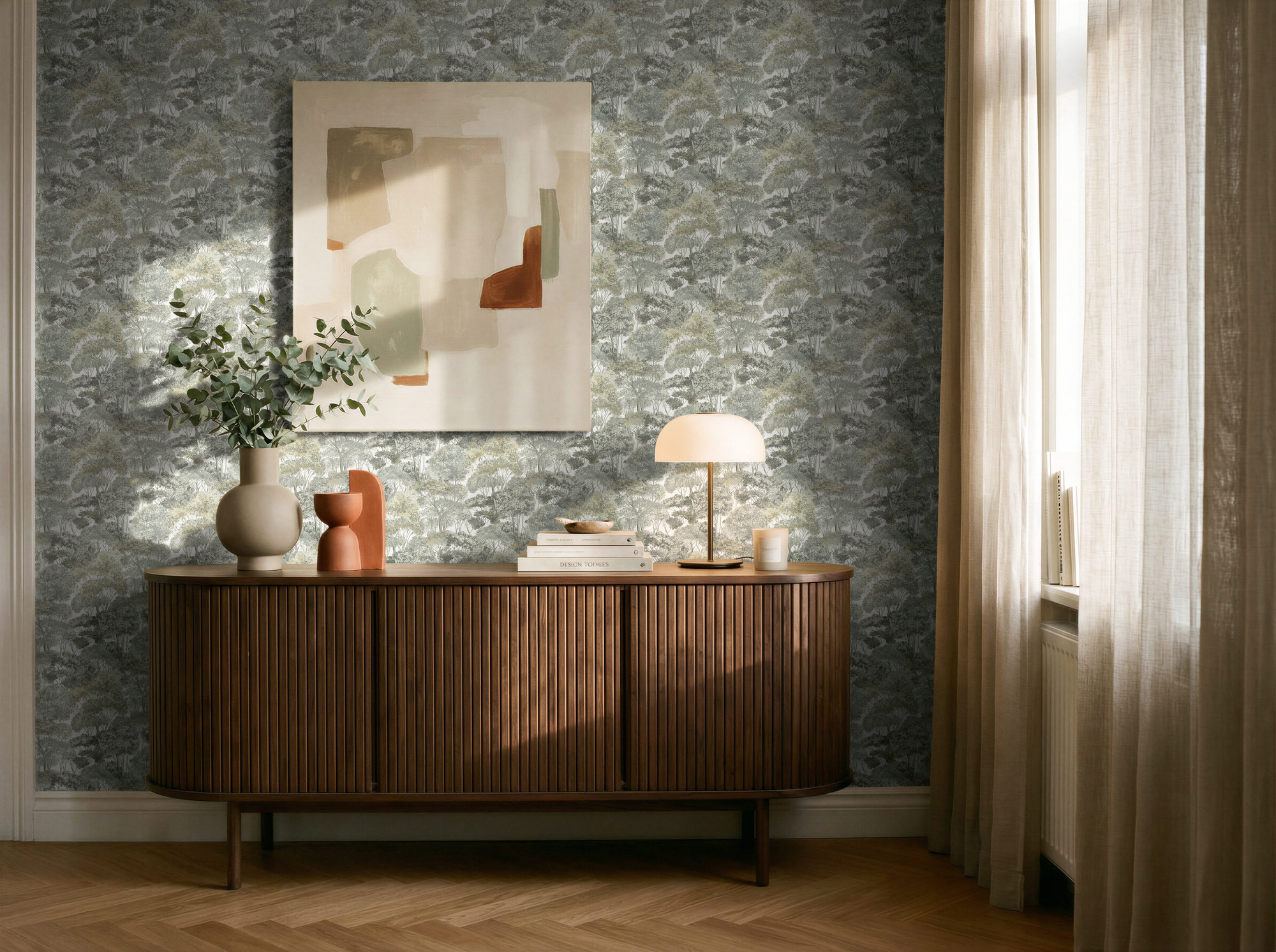 AS Vliestapete Trend Spectrum Waldtapete Grün 792275