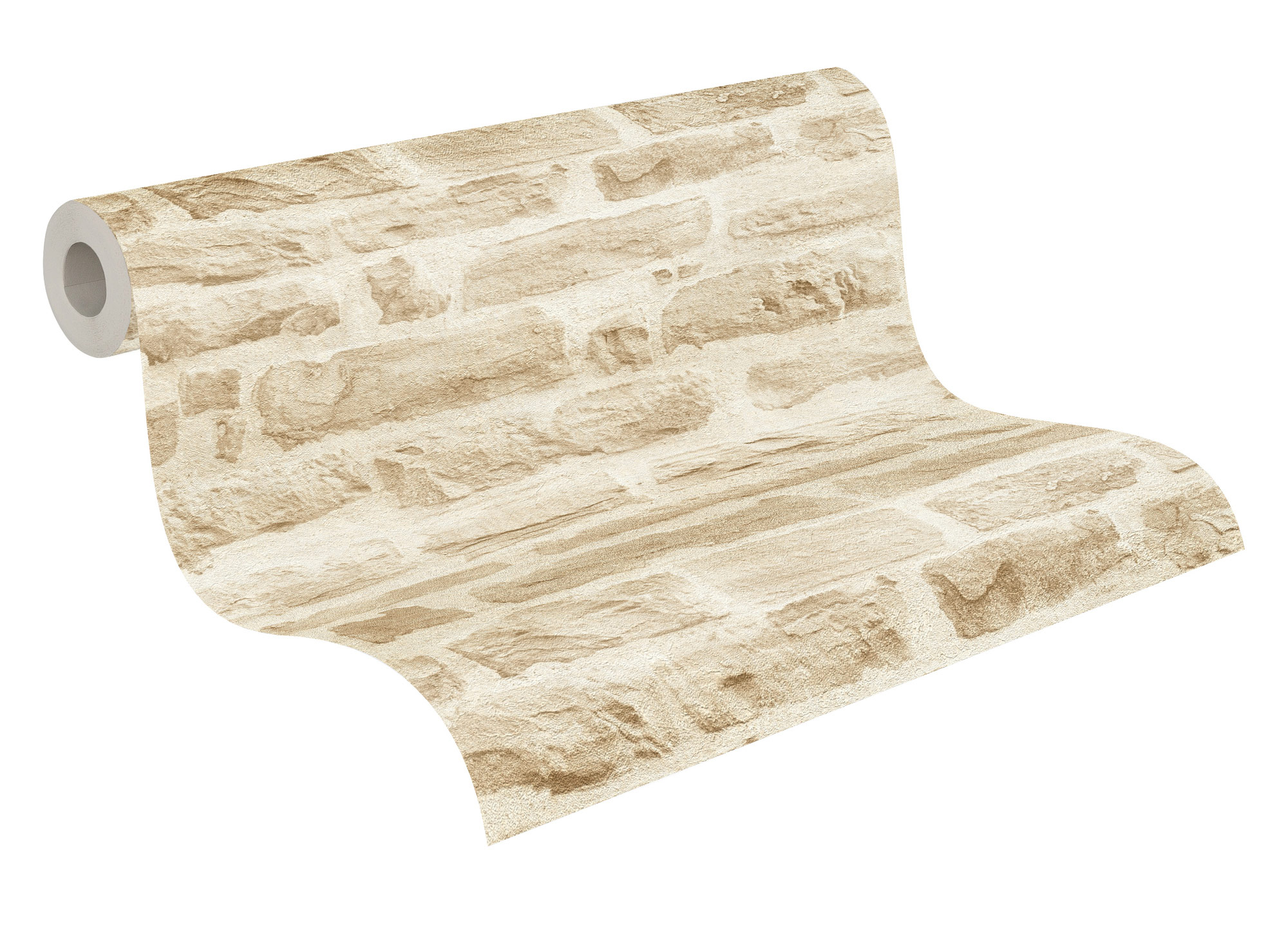 AS Vliestapete Elements 2 Steintapete Beige Mauer 355802