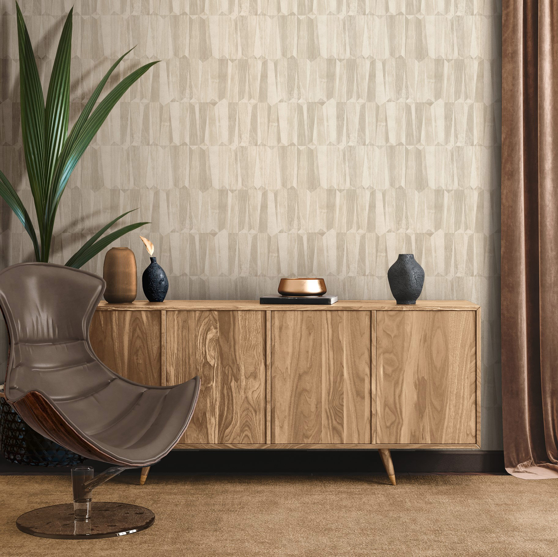 AS Vliestapete Nara Satintapete Tapete Holzoptik 387431