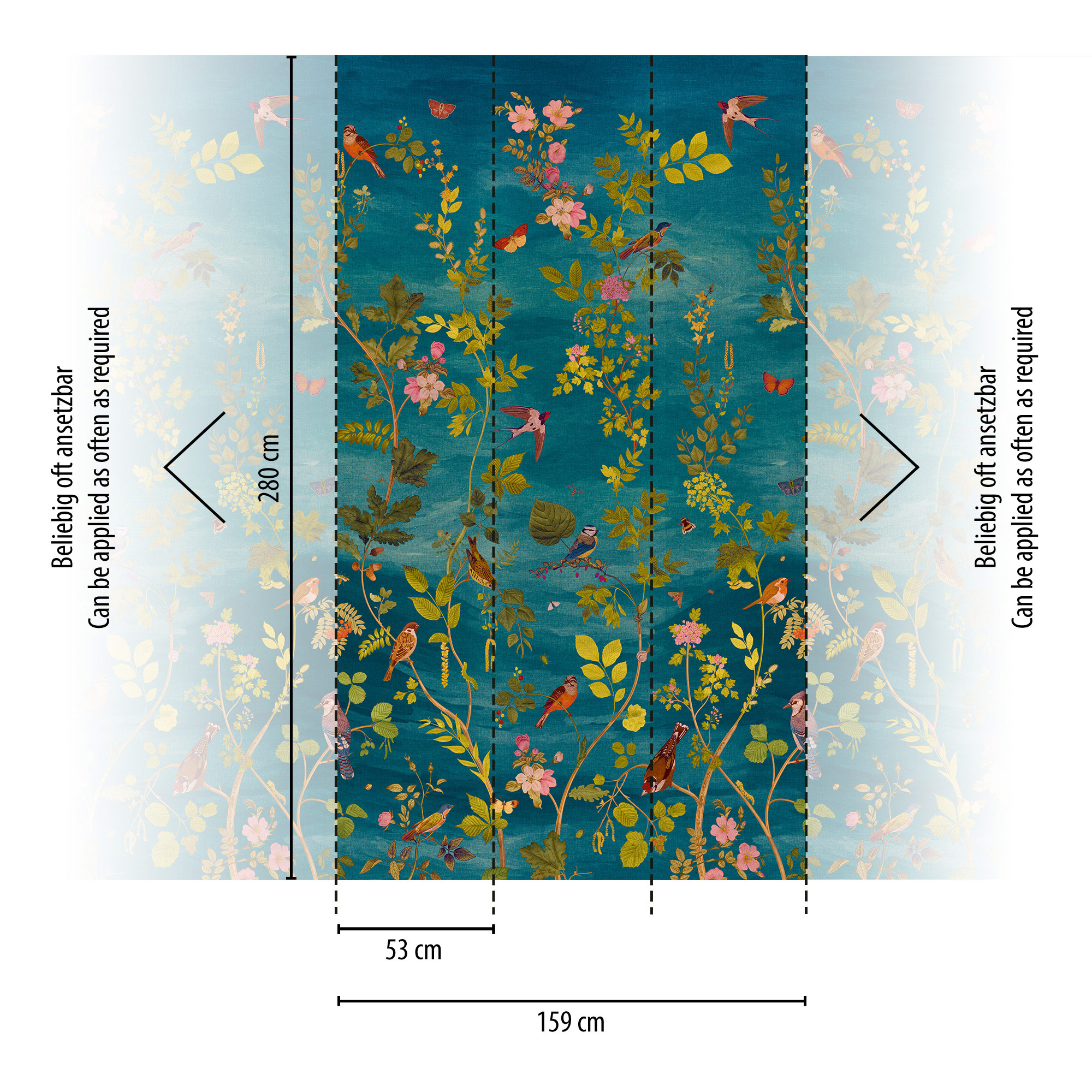 AS Fototapete MS Vibes & Styles Blumen Blau 792163