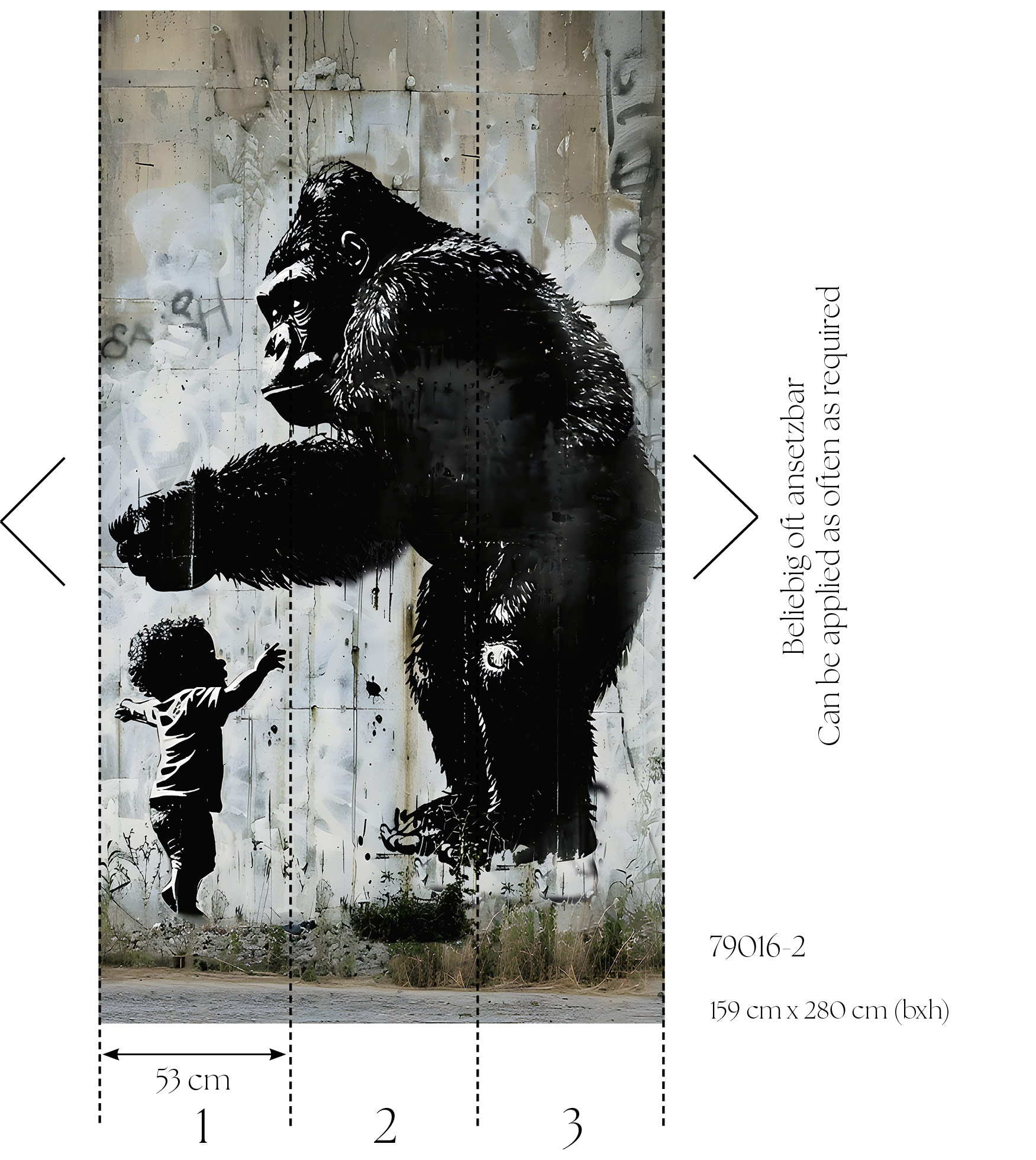 AS Fototapete MS Hot Spots Tiere Graffiti 790162