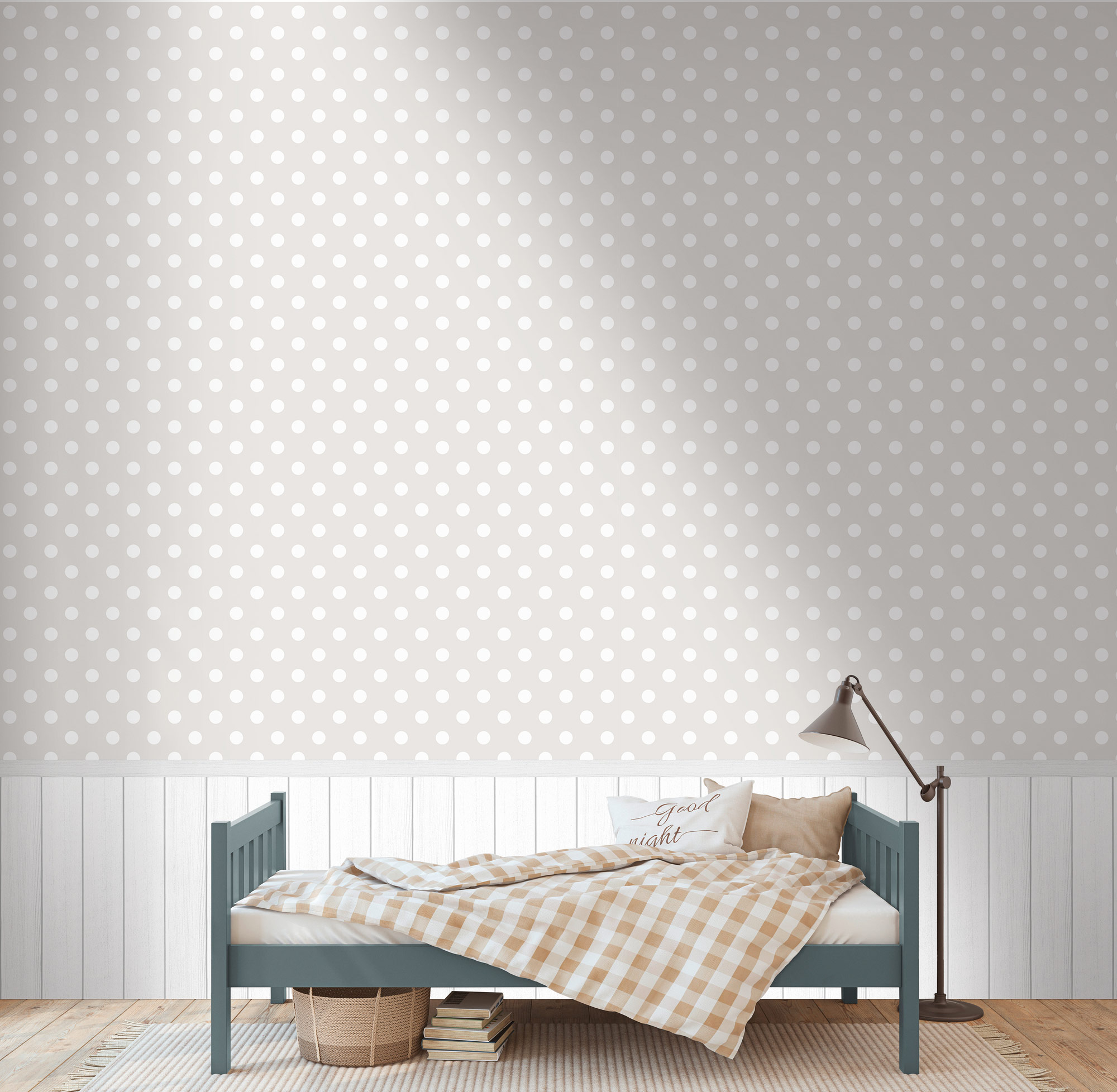 AS Vliestapete Wallpanel grau Punkte 398062