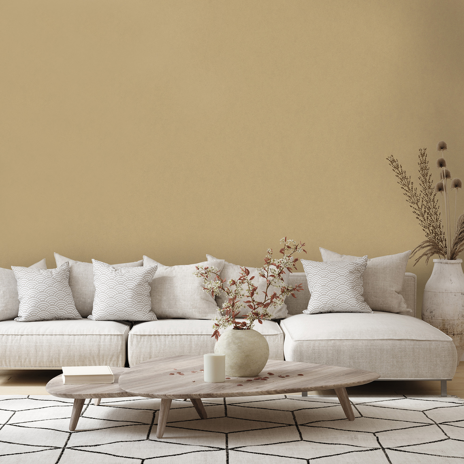 Hohenberger Vliestapete Chalk Chalk Uni Biscuit 65530