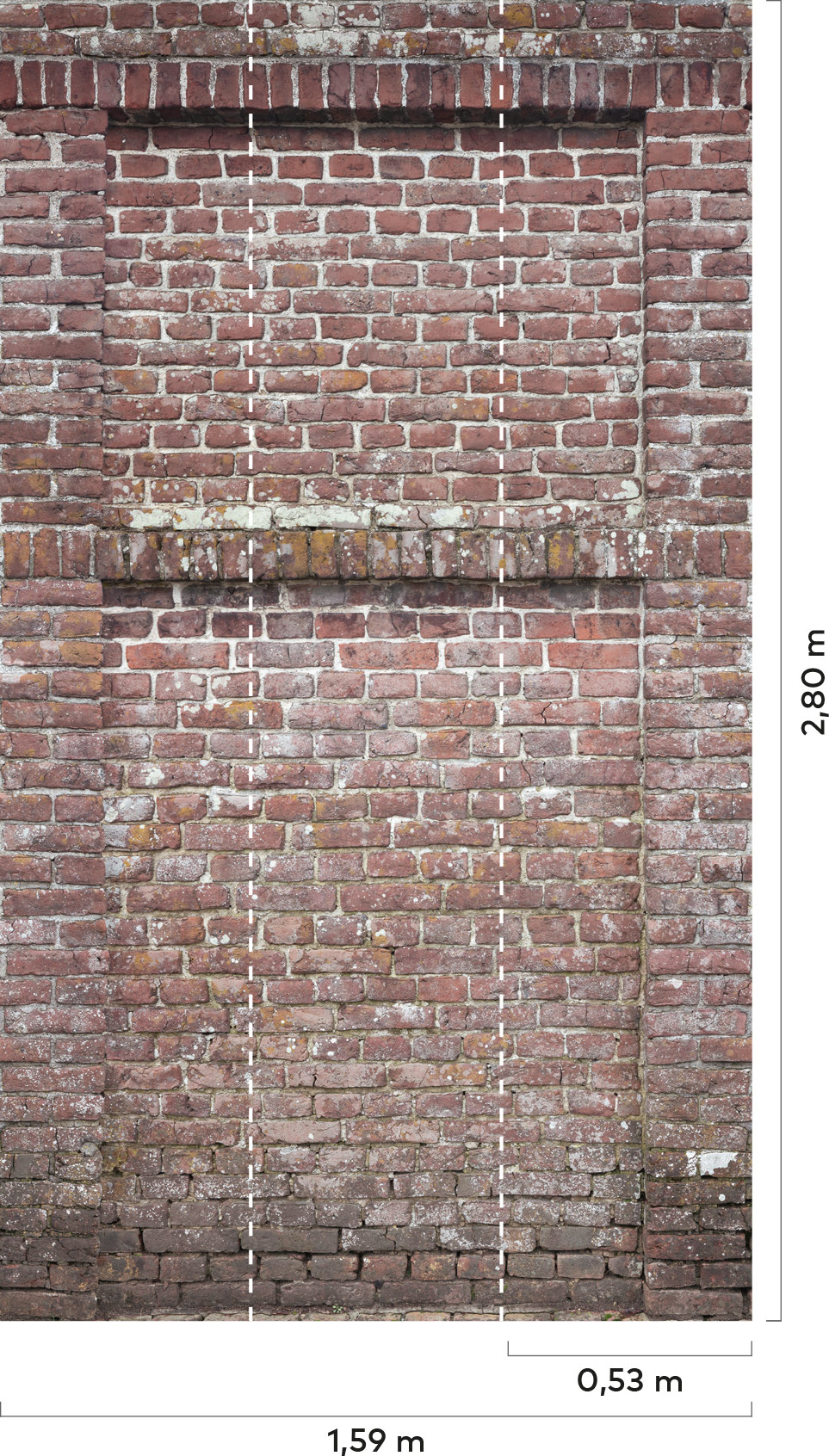 Grandeco Wandbild EINE ROLLE EIN MOTIV Burgmauer A42901