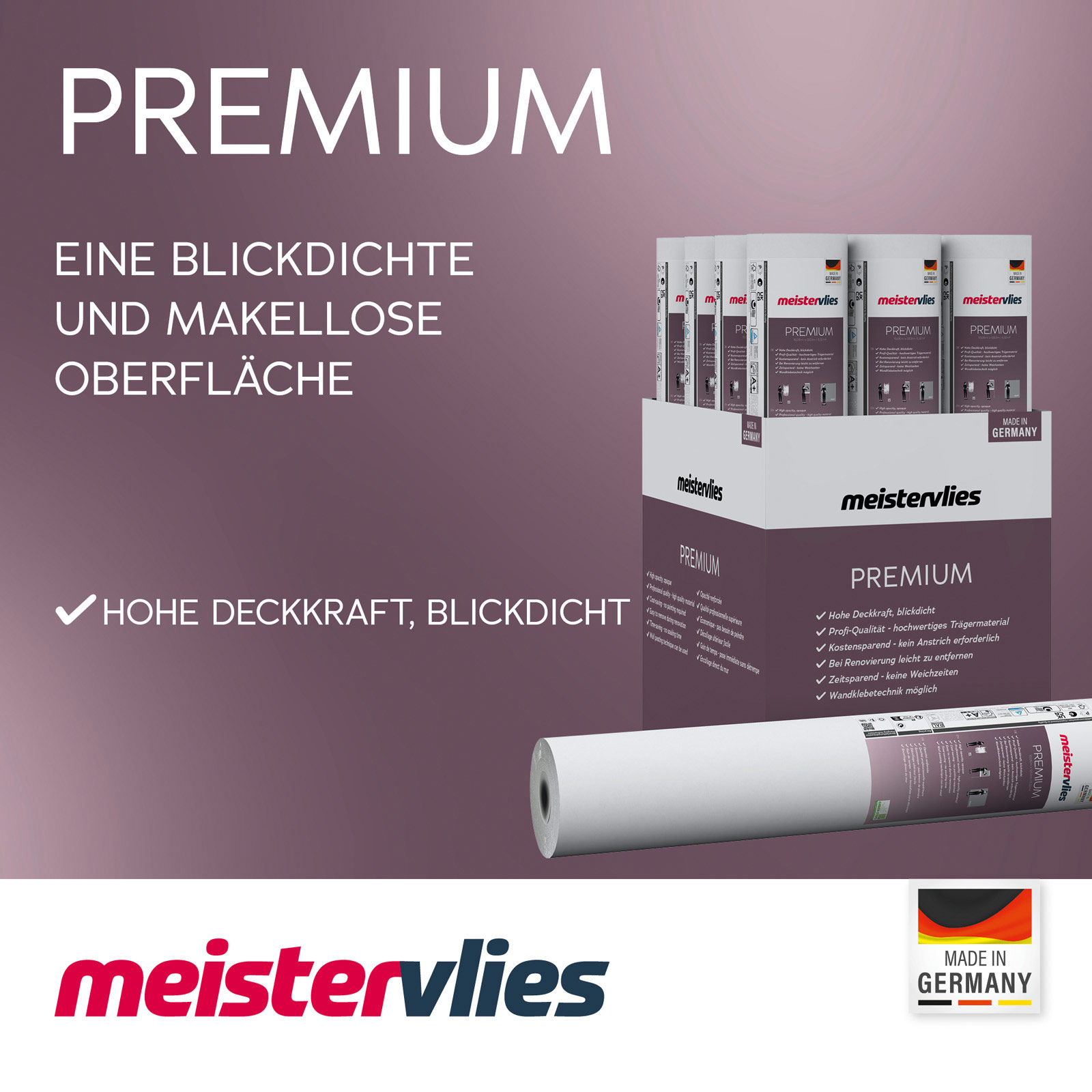 AS Vliestapete Meistervlies 8 überstreichbar 390004