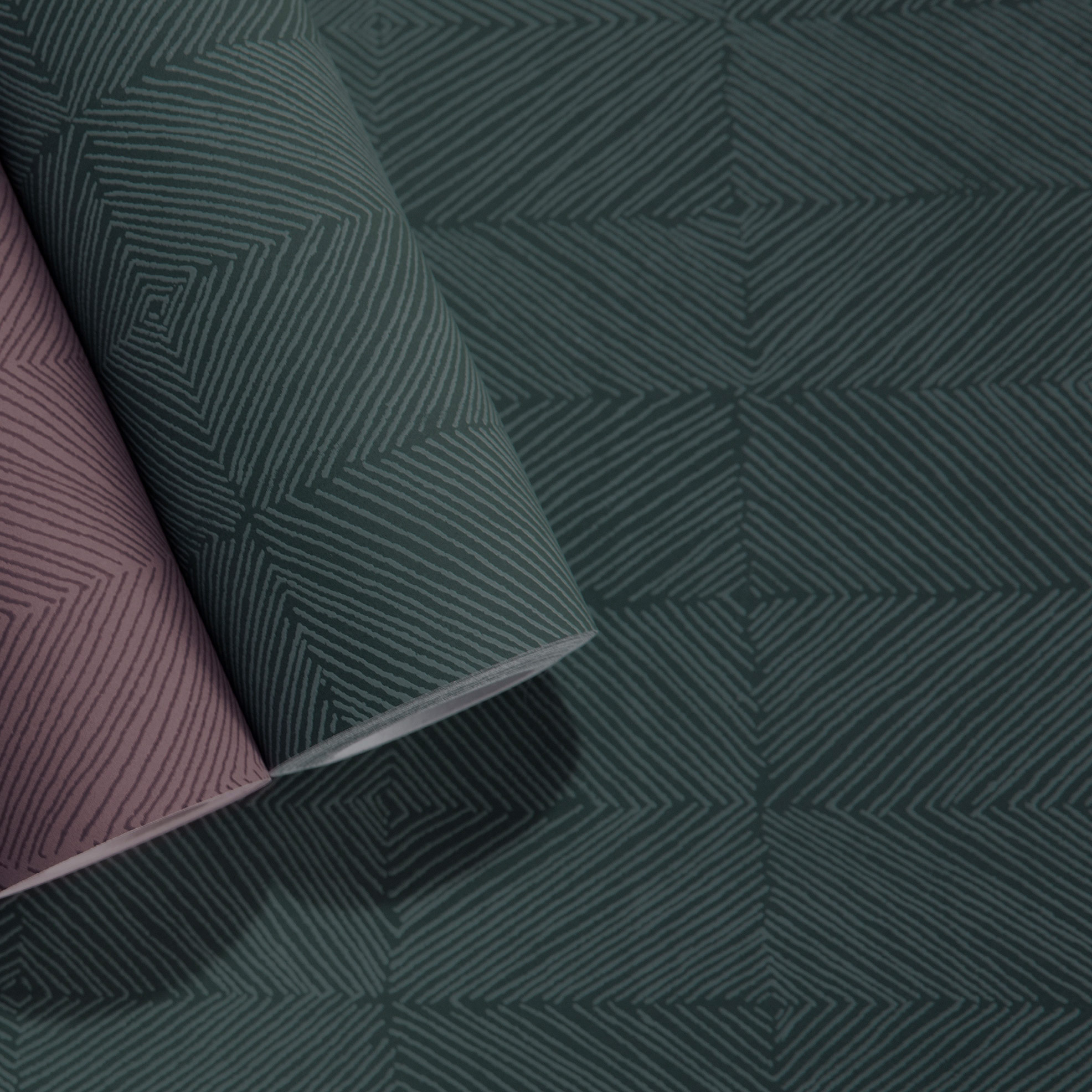 Hohenberger Vliestapete Chalk Rhompus Smaragd 65510