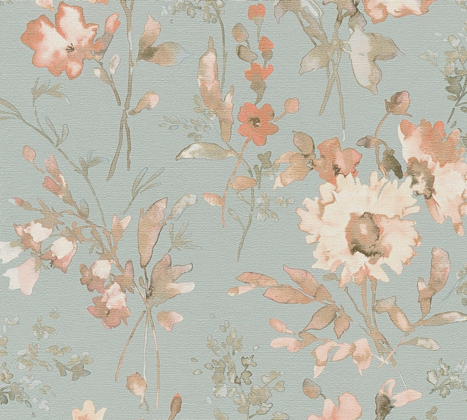 AS Vliestapete CosmoLiving Blumen Blau 790616