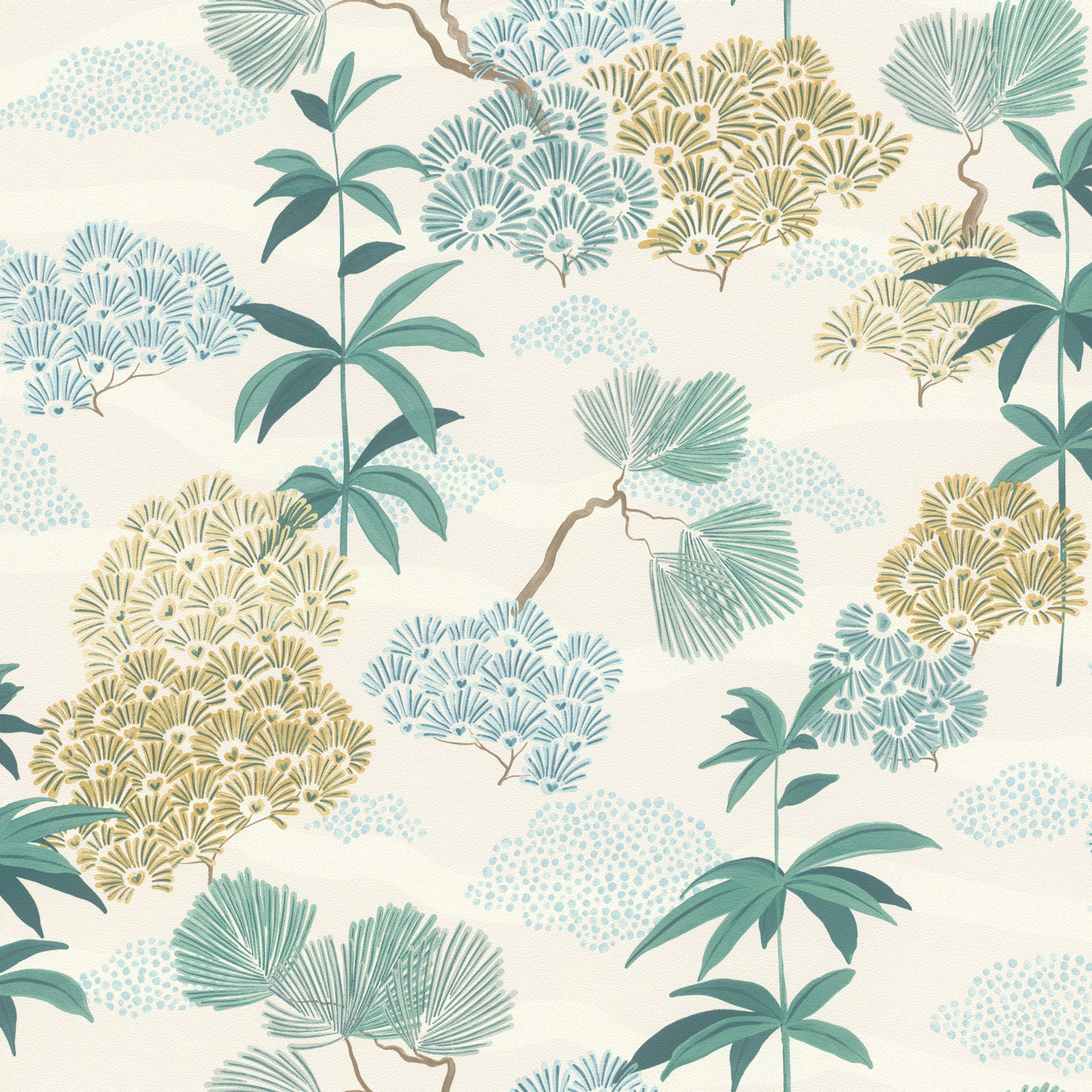 Rasch Vliestapete Allegretto Türkis-Helltürkis 792515