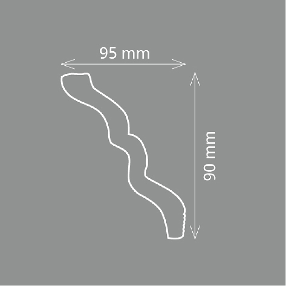 Homestar Stuckleiste Styropor Zierleiste MT | weiss