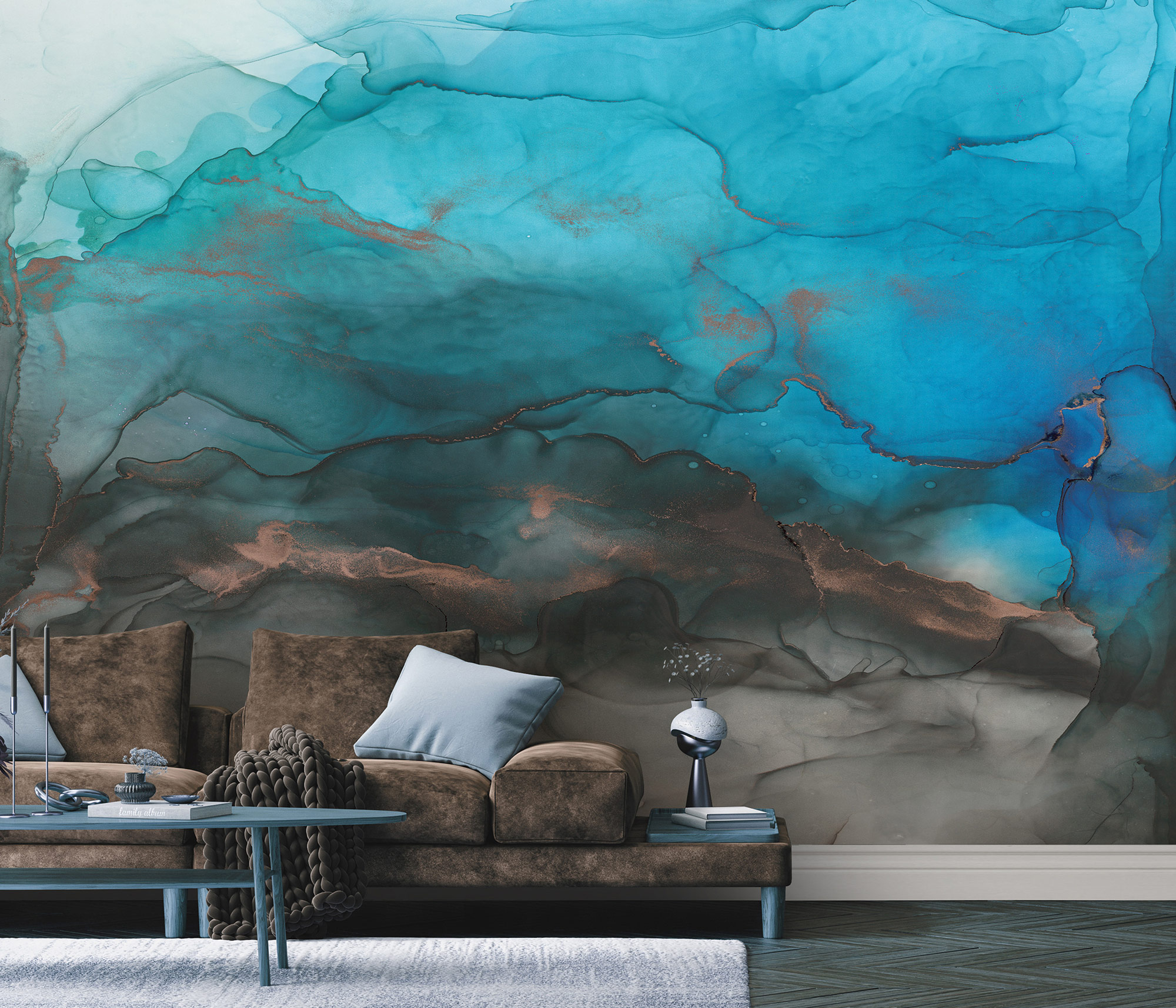 Erismann Fototapete GMK Art Edition Liquid blau 224510