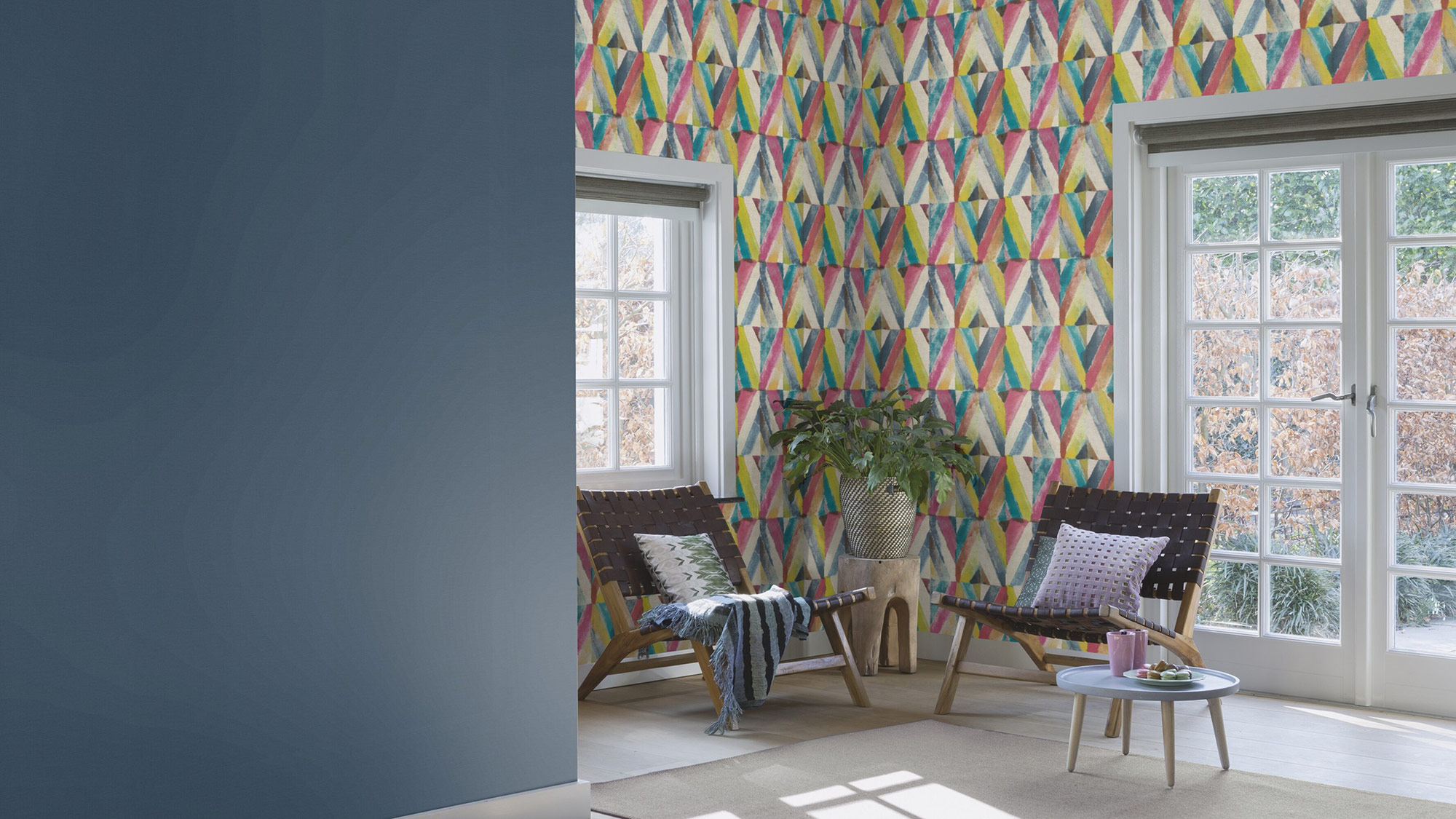 Rasch Vliestapete Country Charme Blau-dunkelblau 452082