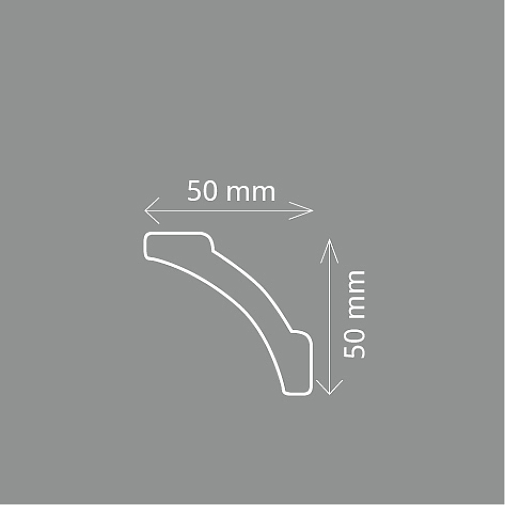 Homestar Stuckleiste Styropor Zierleiste A 7  | weiss