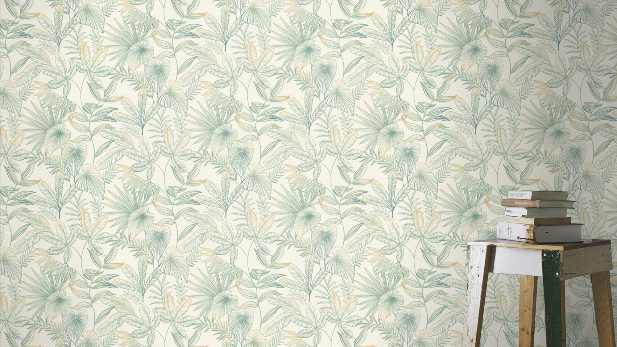 Rasch Vliestapete Country Charme Grün-Hellgrün 580914