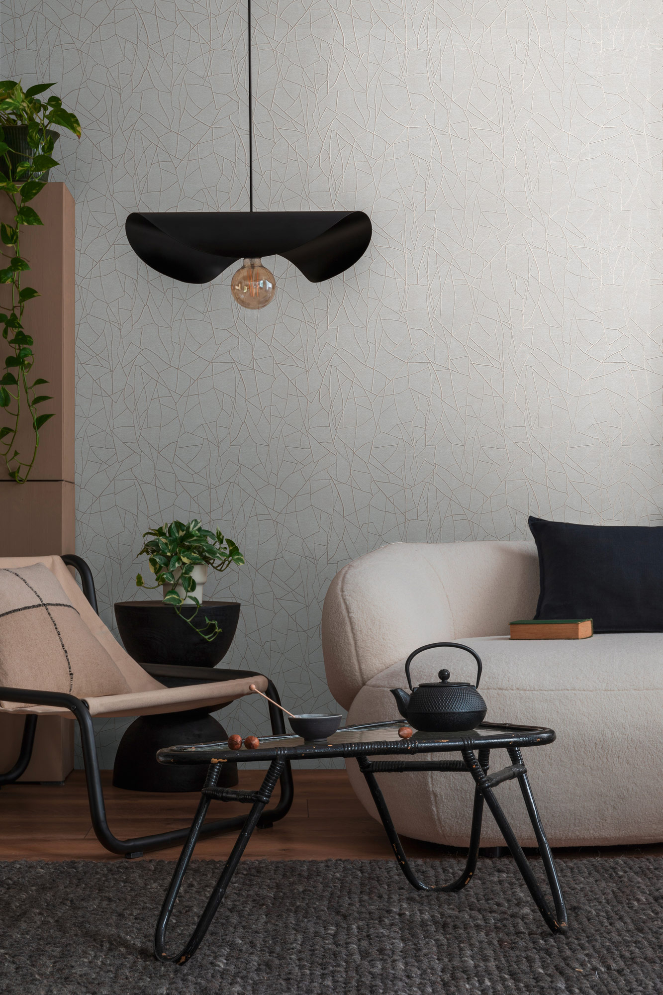 AS Vliestapete French Affair Struktur Grau 399341