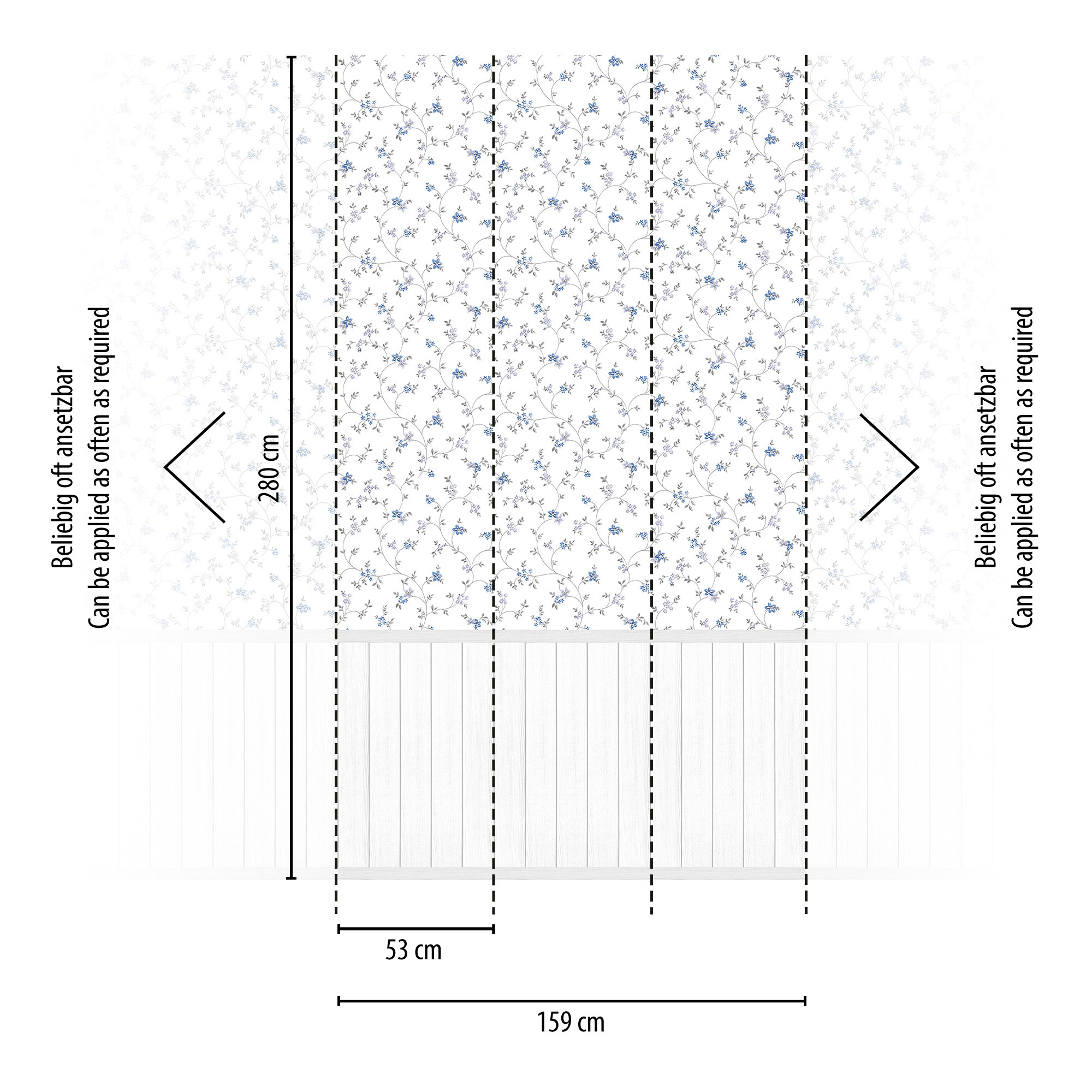 AS Vliestapete Wallpanel creme Blümchen 398052