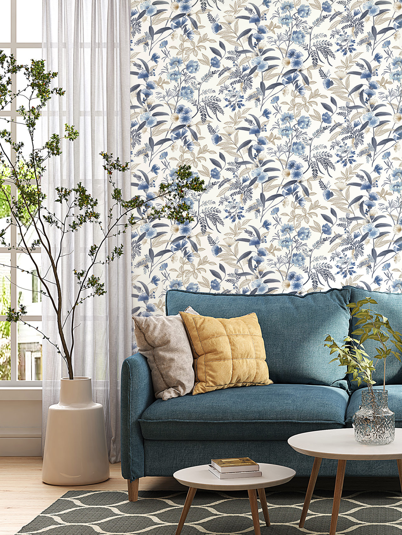 Rasch Vliestapete Symphony Blau-Hellblau 869125