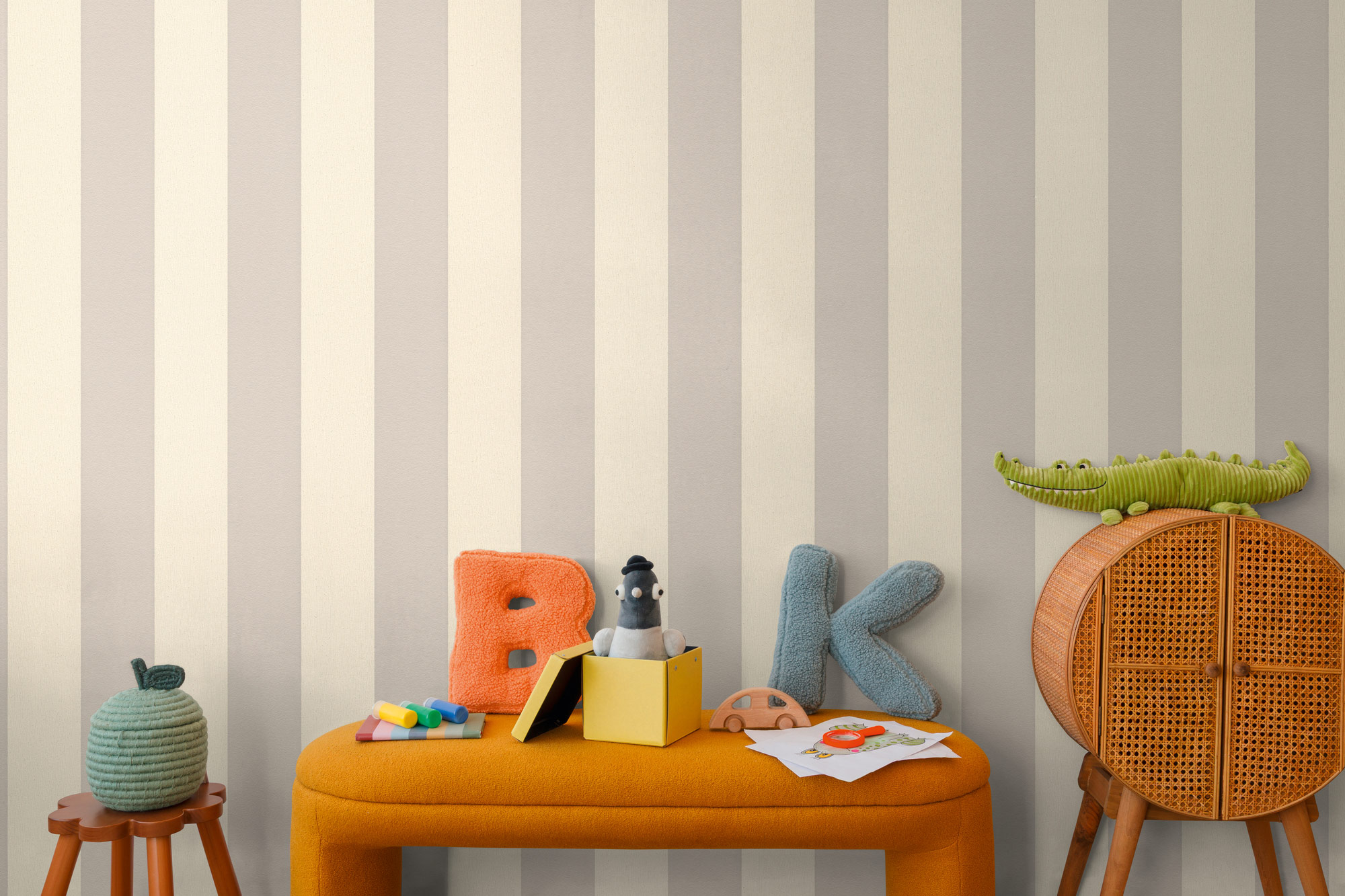 AS Vliestapete Casual Living Grau Streifentapete 381012