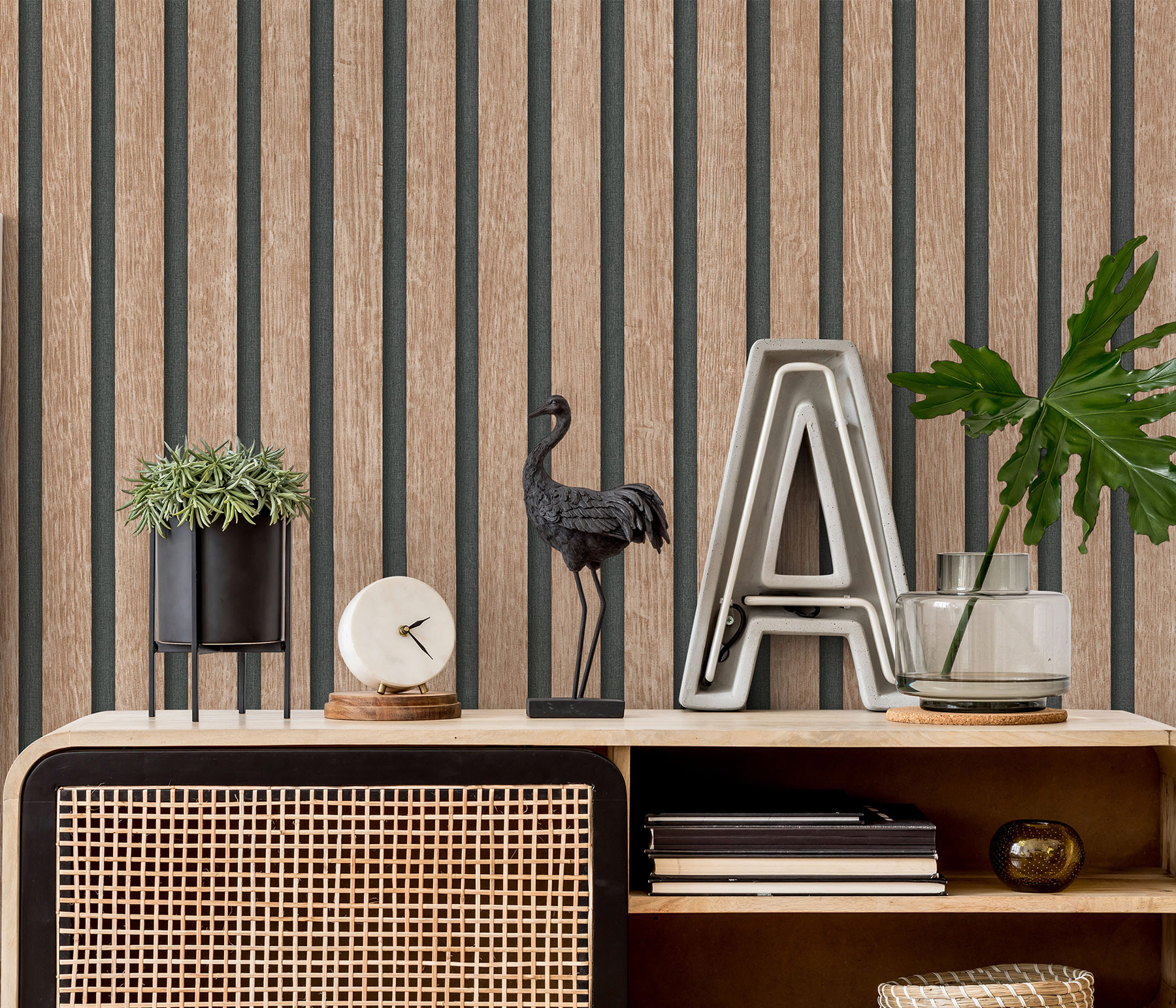 Erismann Vliestapete Holzpaneel hellbraun 1040032