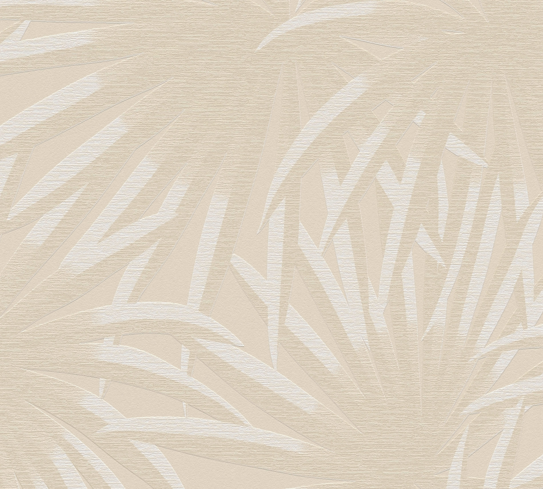 AS Vliestapete Casual Living Beige Palmenblätter 393382