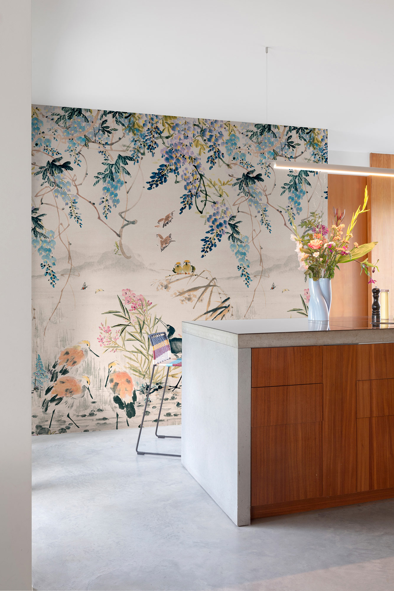 Grandeco Wandbild Eine Rolle ein Motiv 2 Störche A52301