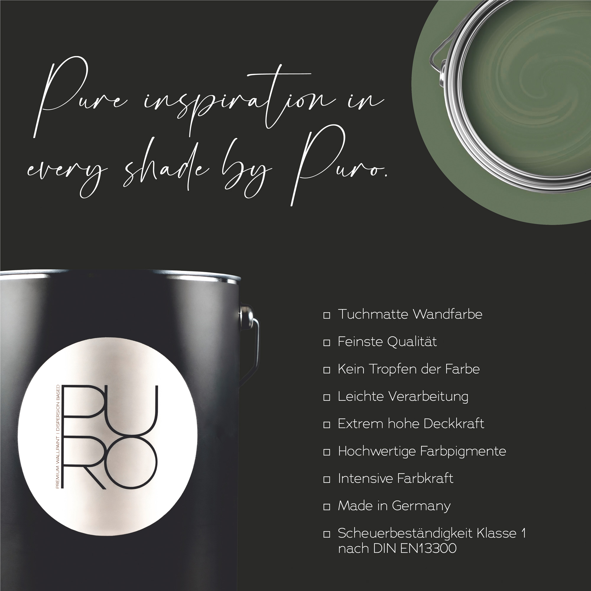 AS Premium Innenwandfarbe Puro c5004 sage green 1 L