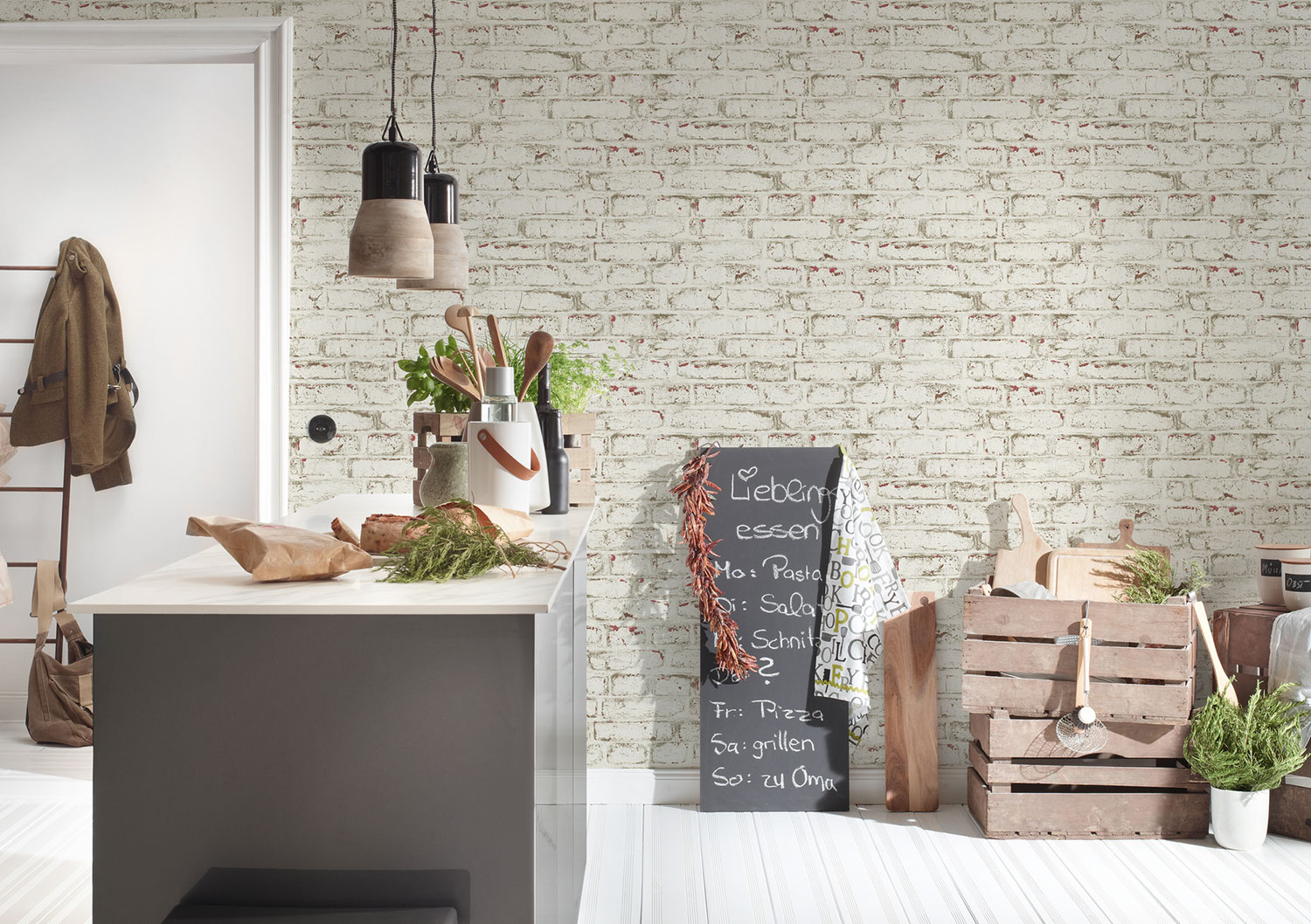 Thomas Vlies-Tapete Mauer Stein weiss TLT021 - 369801