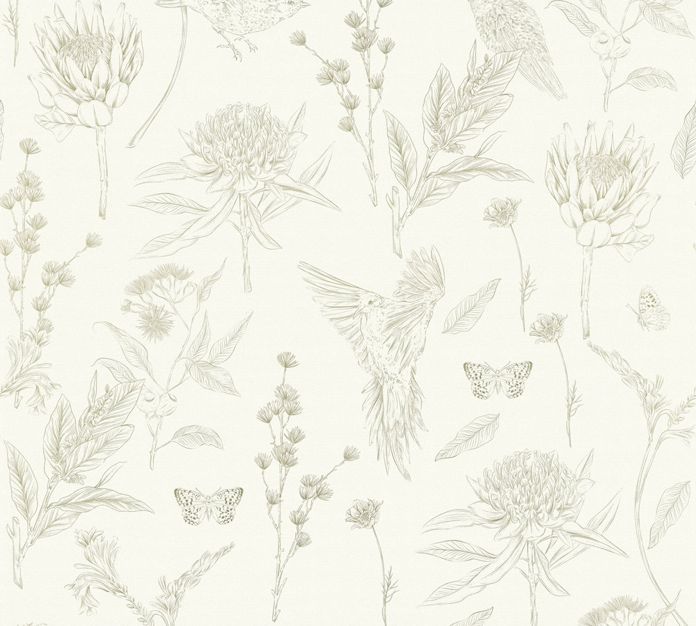 Livingwalls Vliestapete Drawn Into Nature Blumen 394293 Livingwalls Vliestapete Drawn Into Nature Blumen 394293