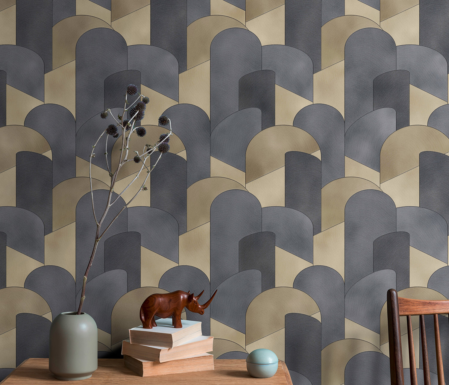 Erismann Vliestapete Elle schwarz 1015515