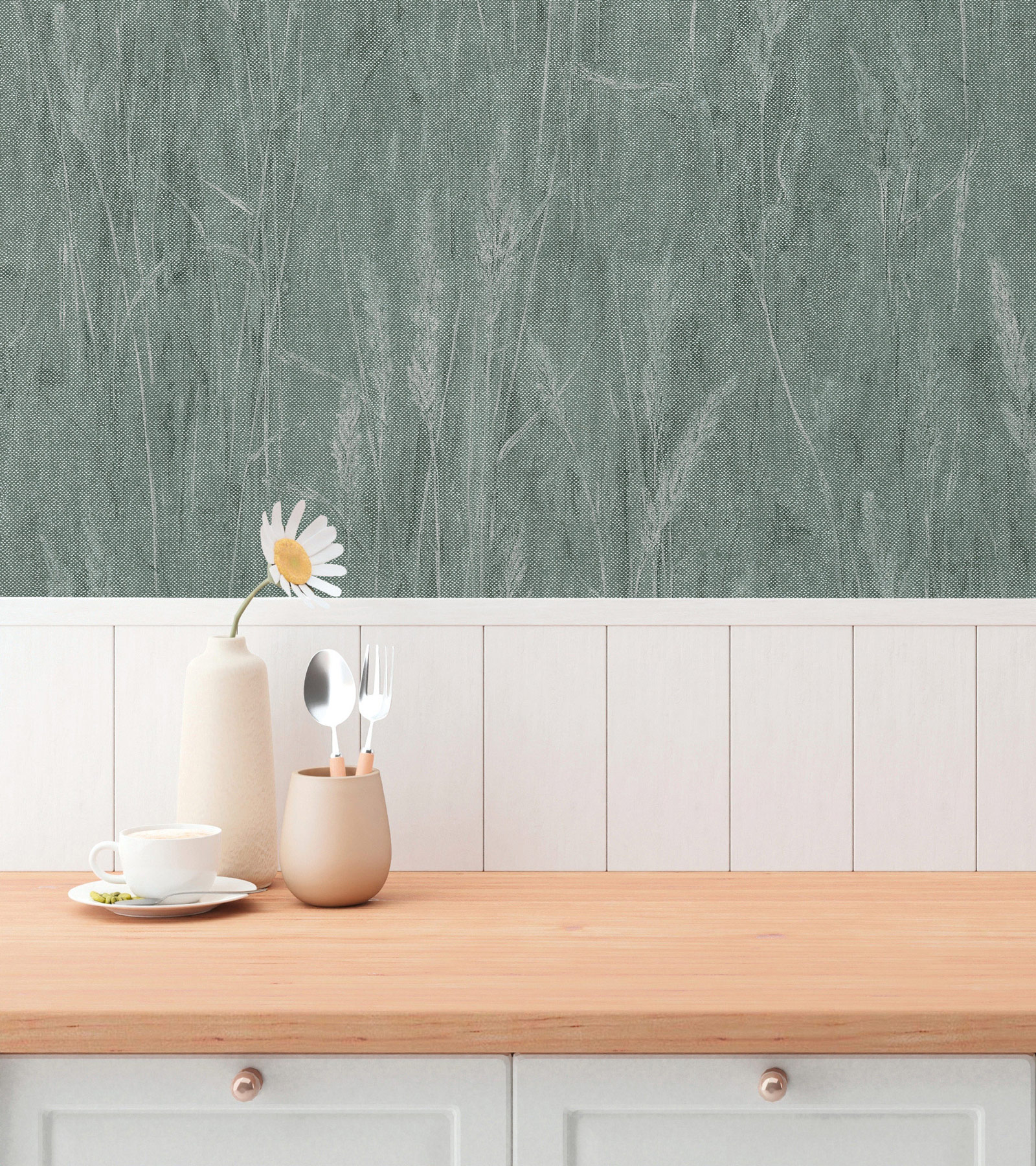 AS Vliestapete Hygge 3 Natur Grün 790941