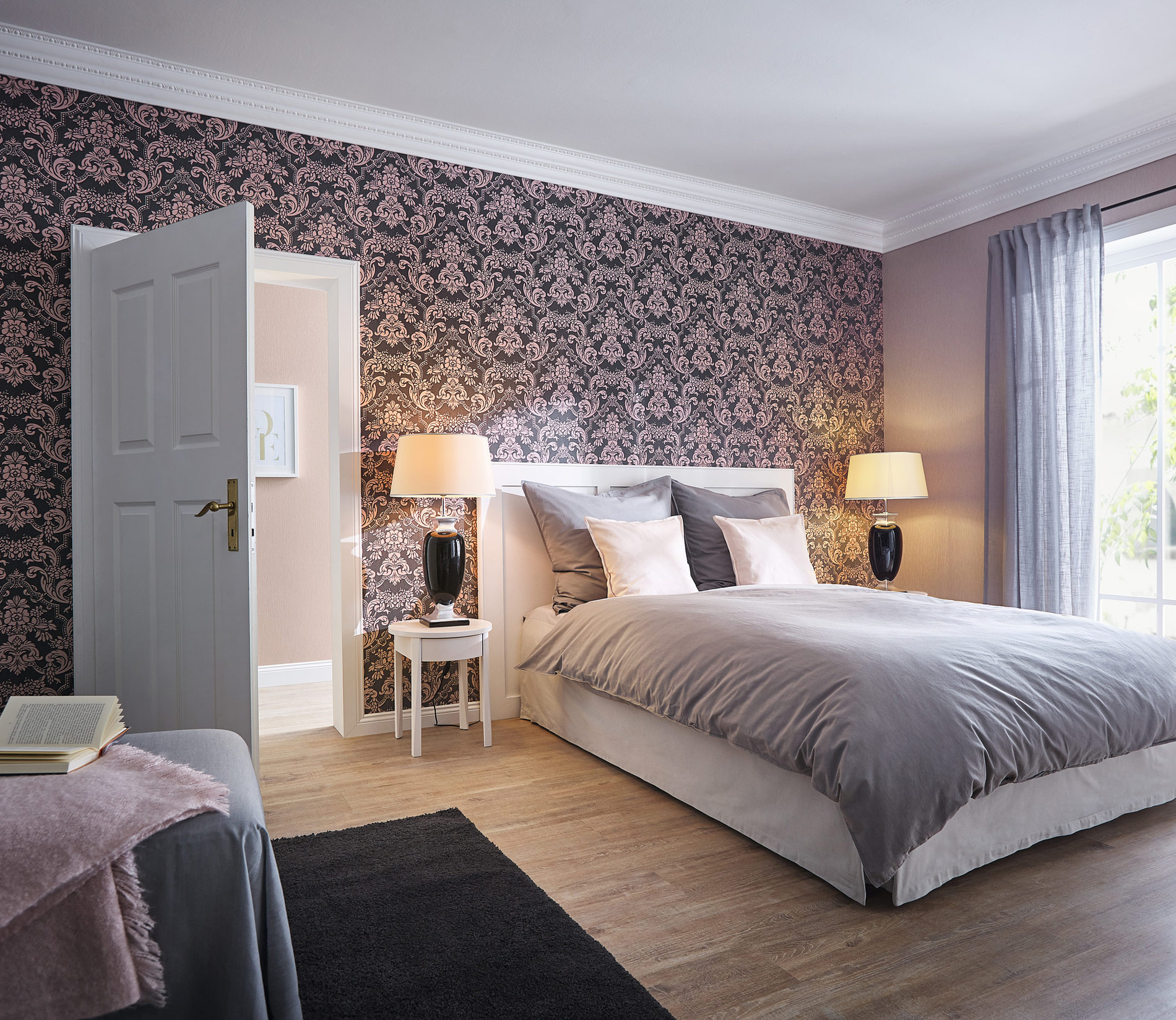 Rasch Vliestapete Trianon 13 Unitapete rosa 570021