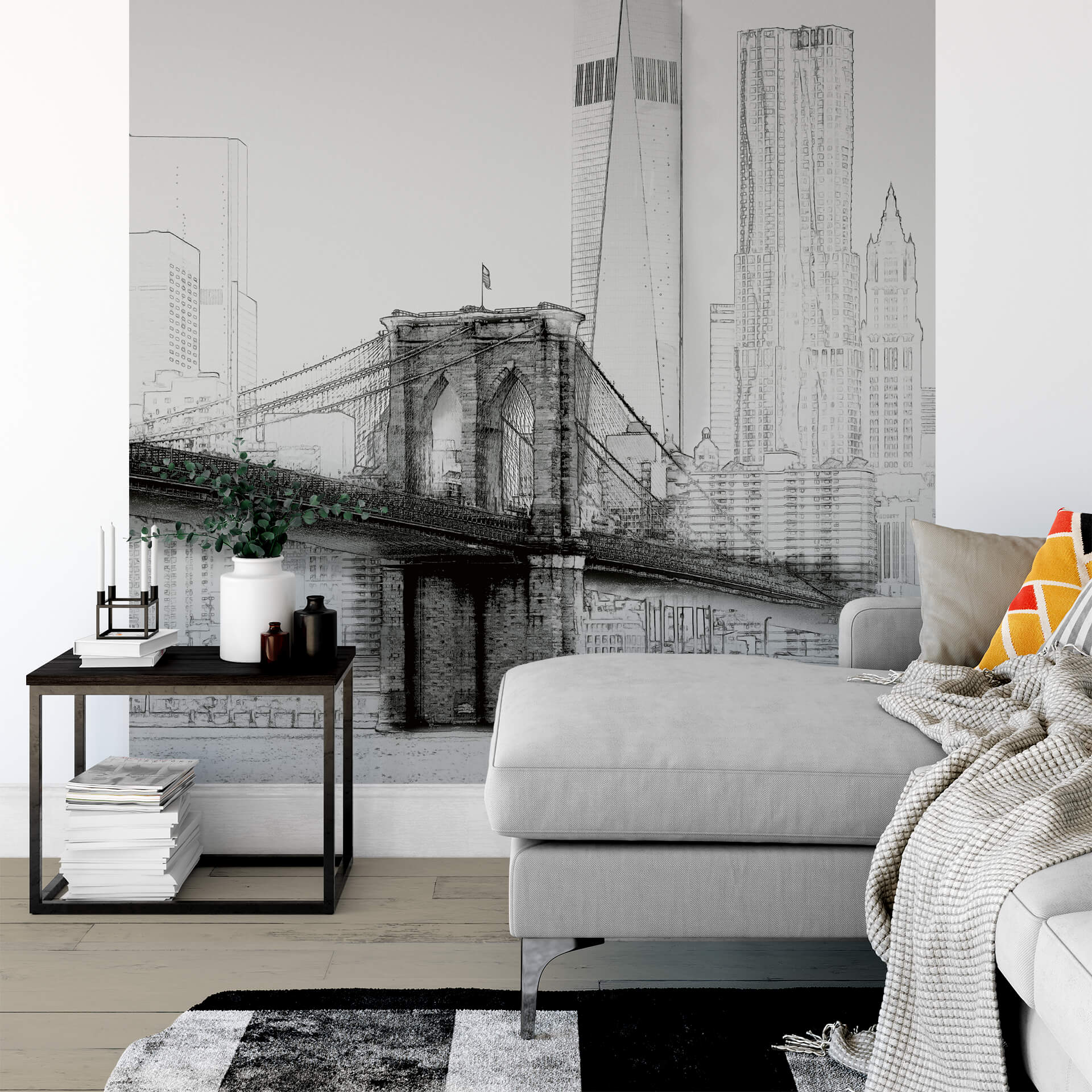 AS Fototapete Designwalls 2.0 New York Art Illustration Blac