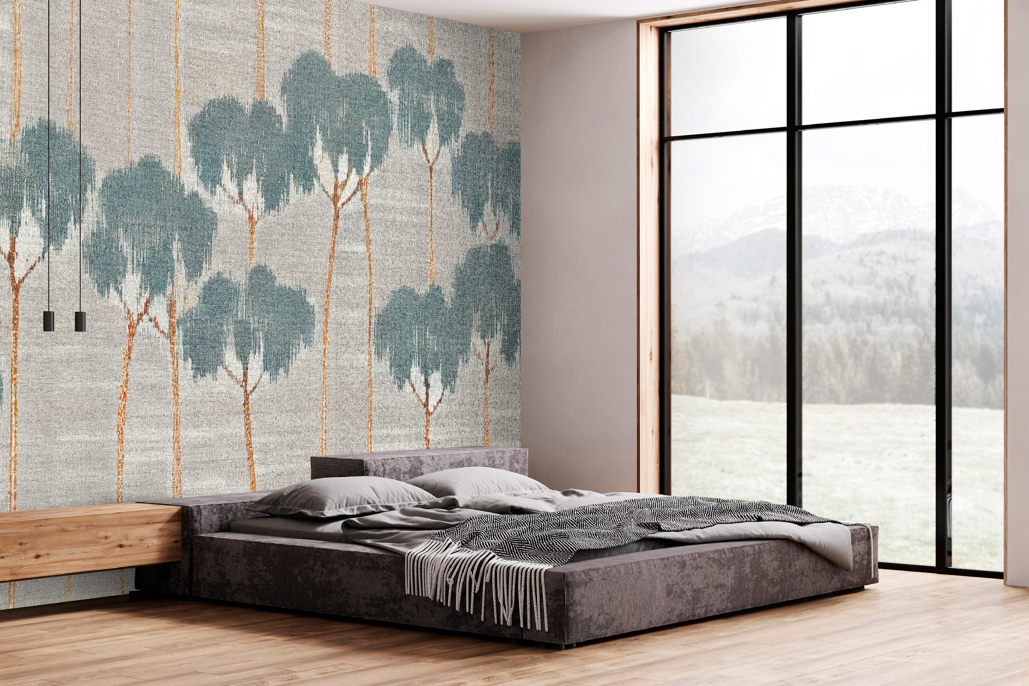 AS Fototapete Walls by Patel 5 Bäume Grau DD134339