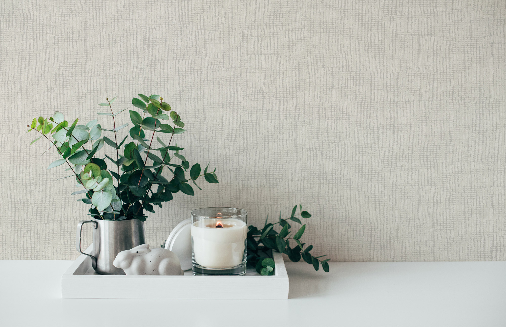 AS Vliestapete #Hygge Unitapete Creme 385992