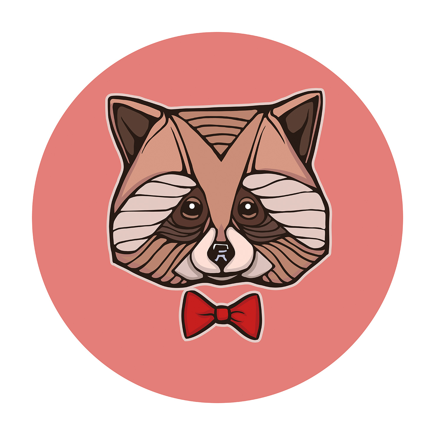 Thomas Fototapete Platin Formen  Waschbär Terra