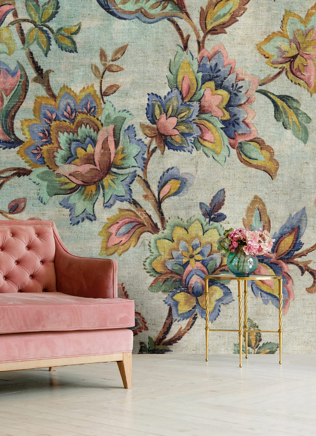 AS Fototapete Walls by Patel 5 Blumen Hellblau DD134555