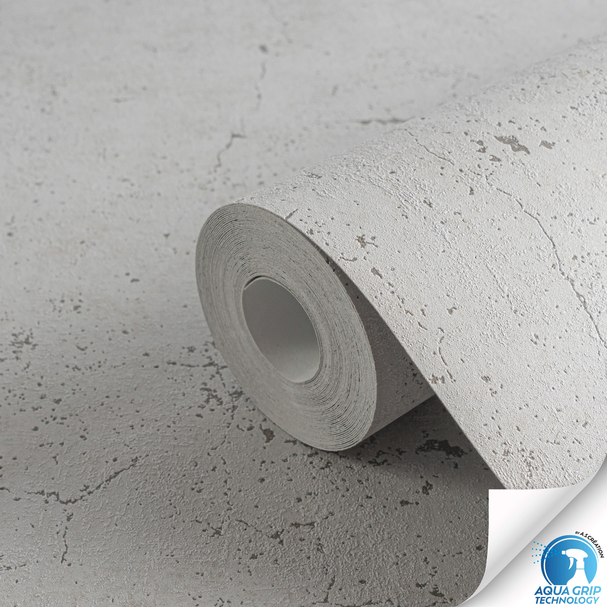 AS Vliestapete WOW Designdrop Unitapete Grau 784961