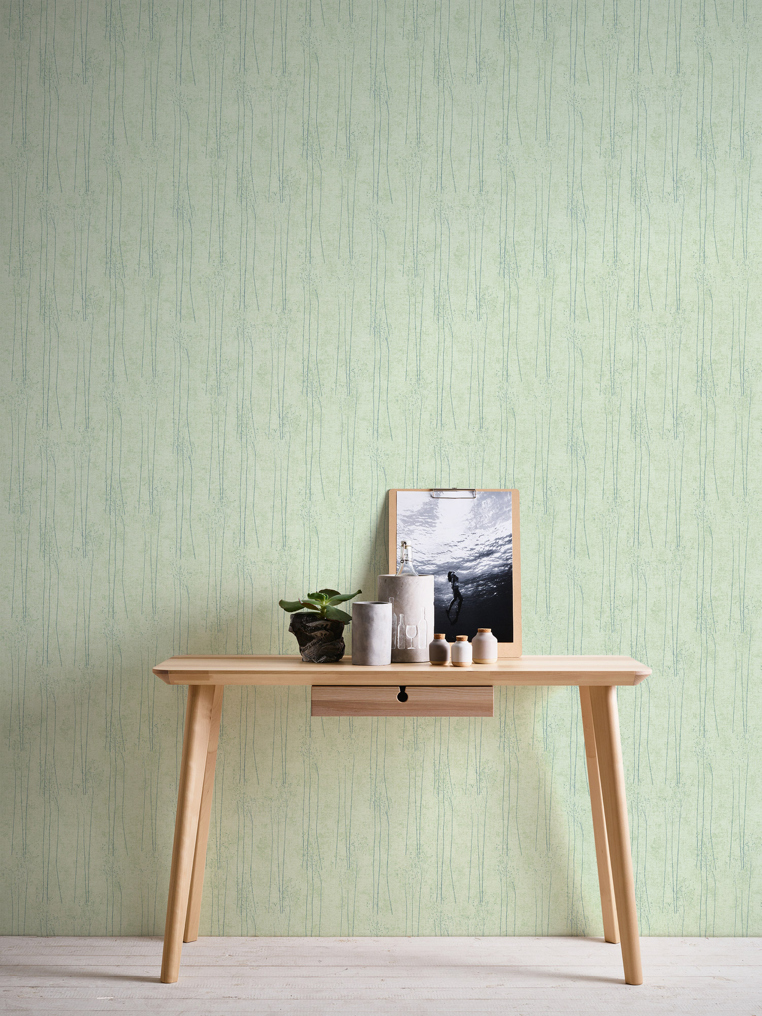 AS Vliestapete #Hygge Pampasgras Grün 386144