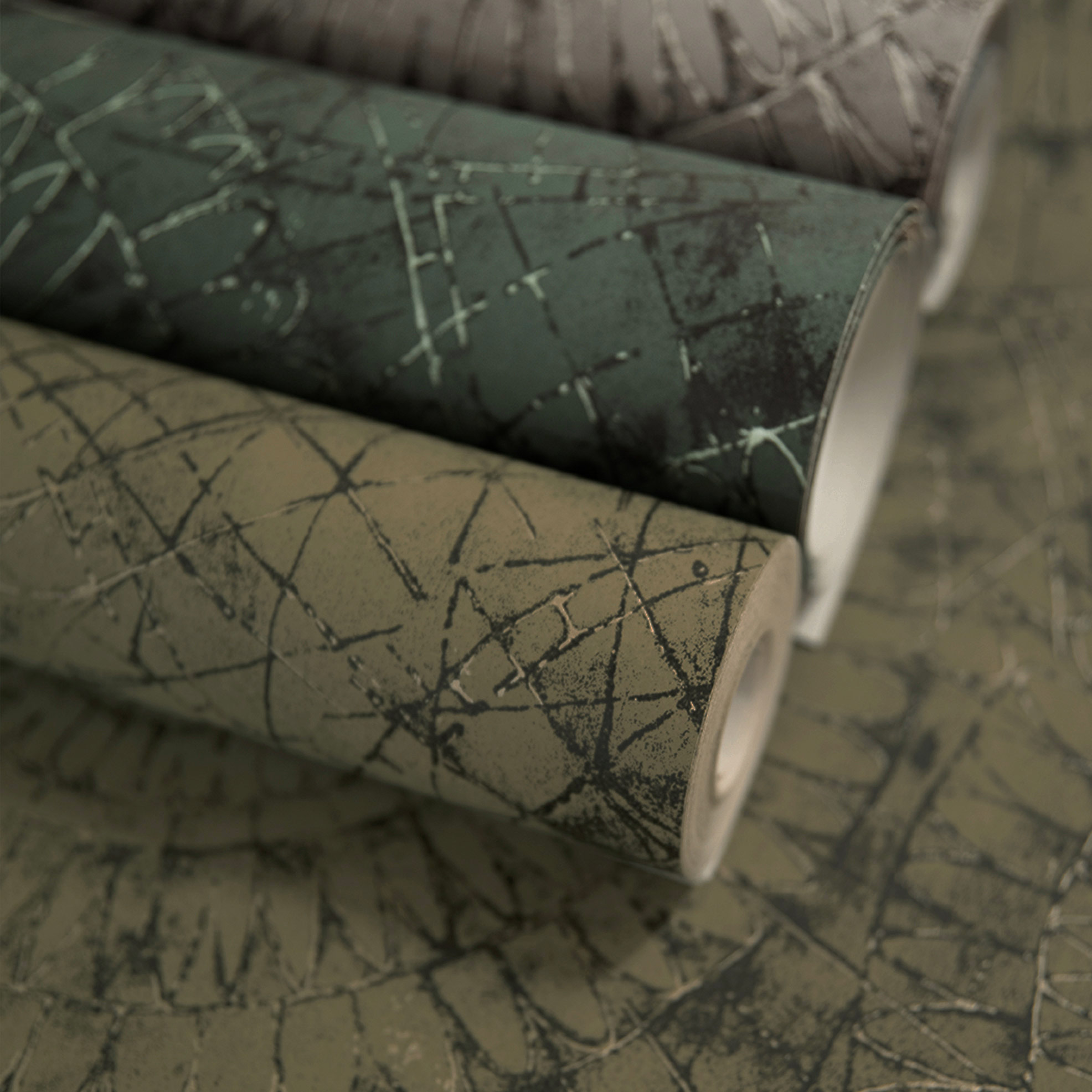 Hohenberger Vliestapete Chalk Notre Dame Olive 65567