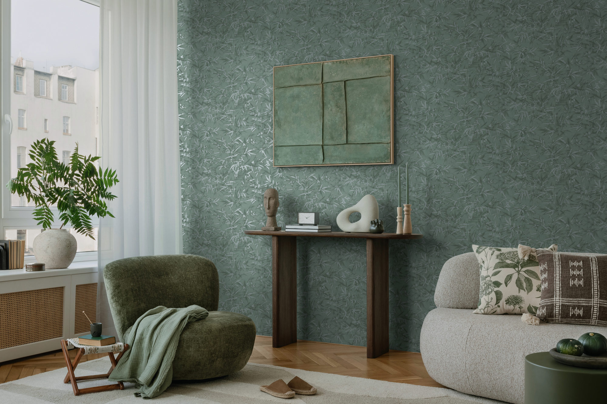 AS Vliestapete History of Art 2 Floral Grün 790465