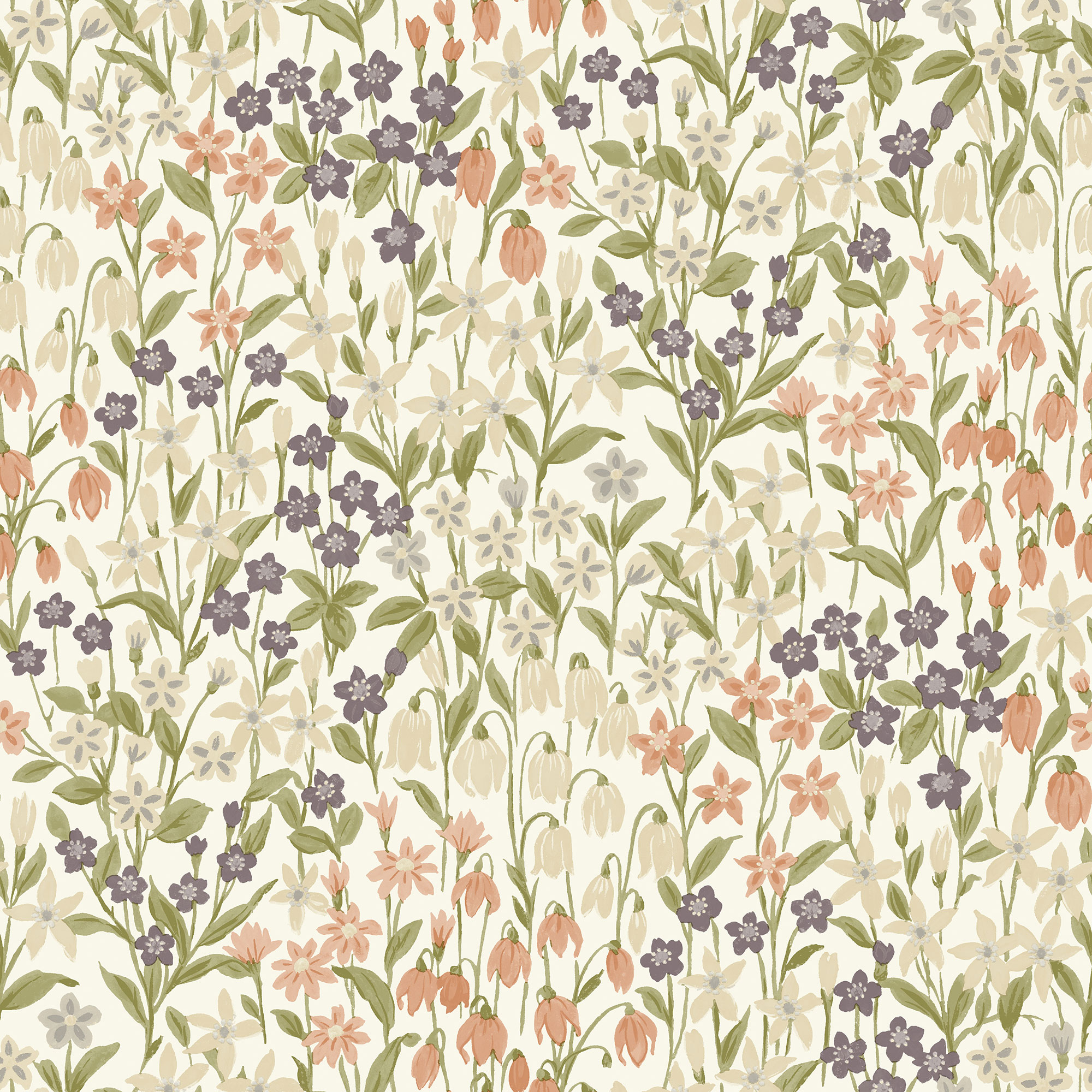Grandeco Vliestapete Ciara Floral beige-creme A64101