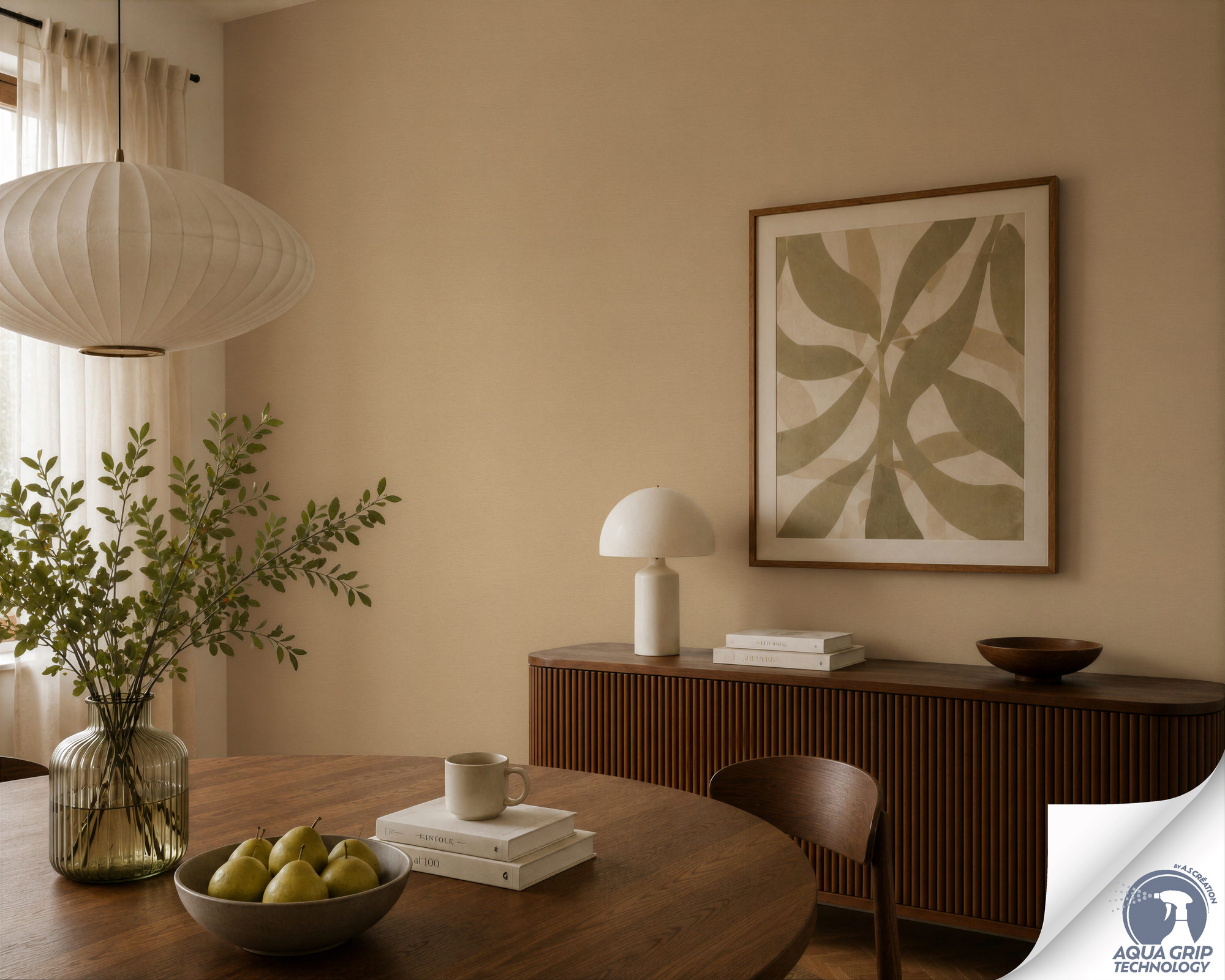 AS Vliestapete Cosiness Designdrop 2 Uni Beige 785754