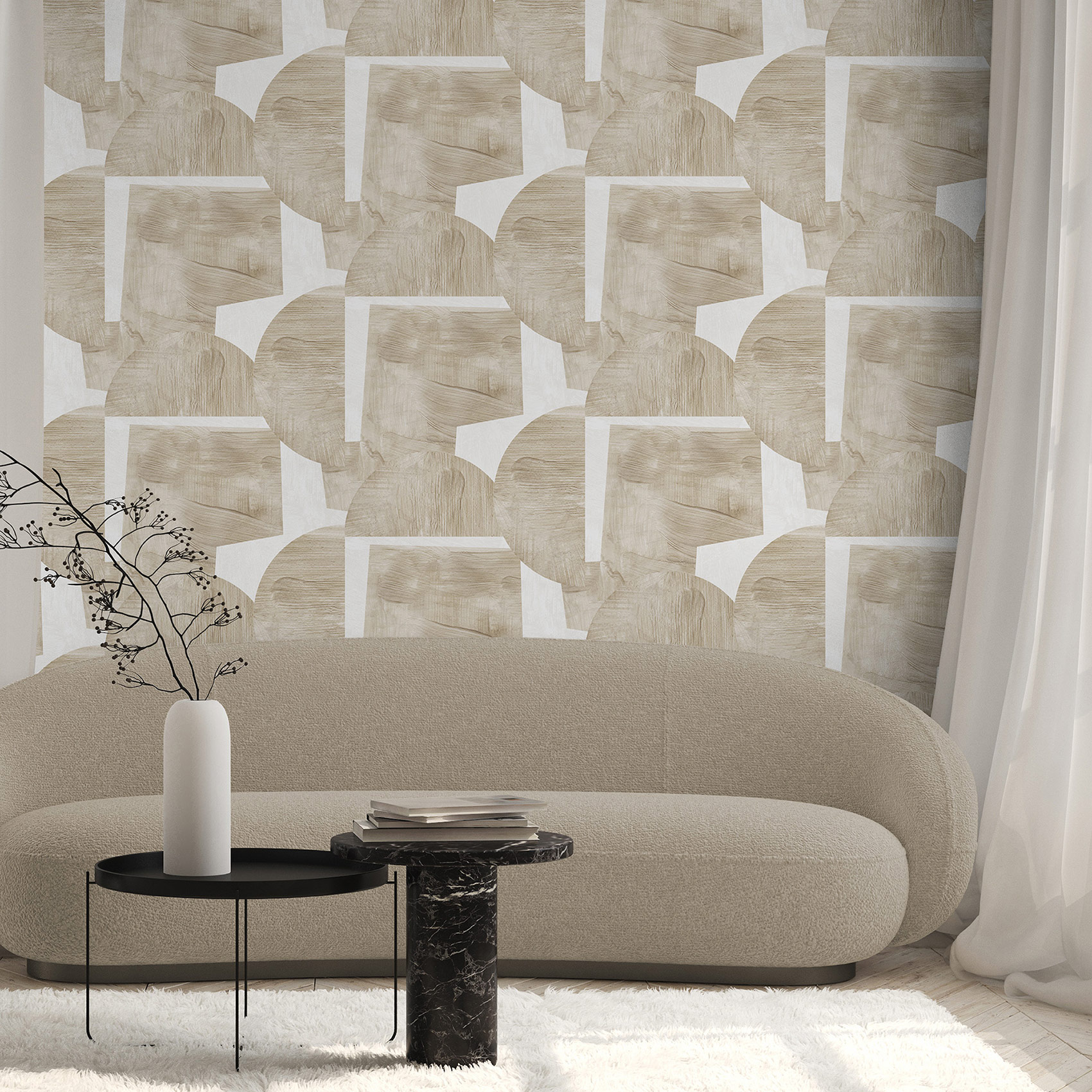 Hohenberger Vliestapete Artist Geometric Beige 65457