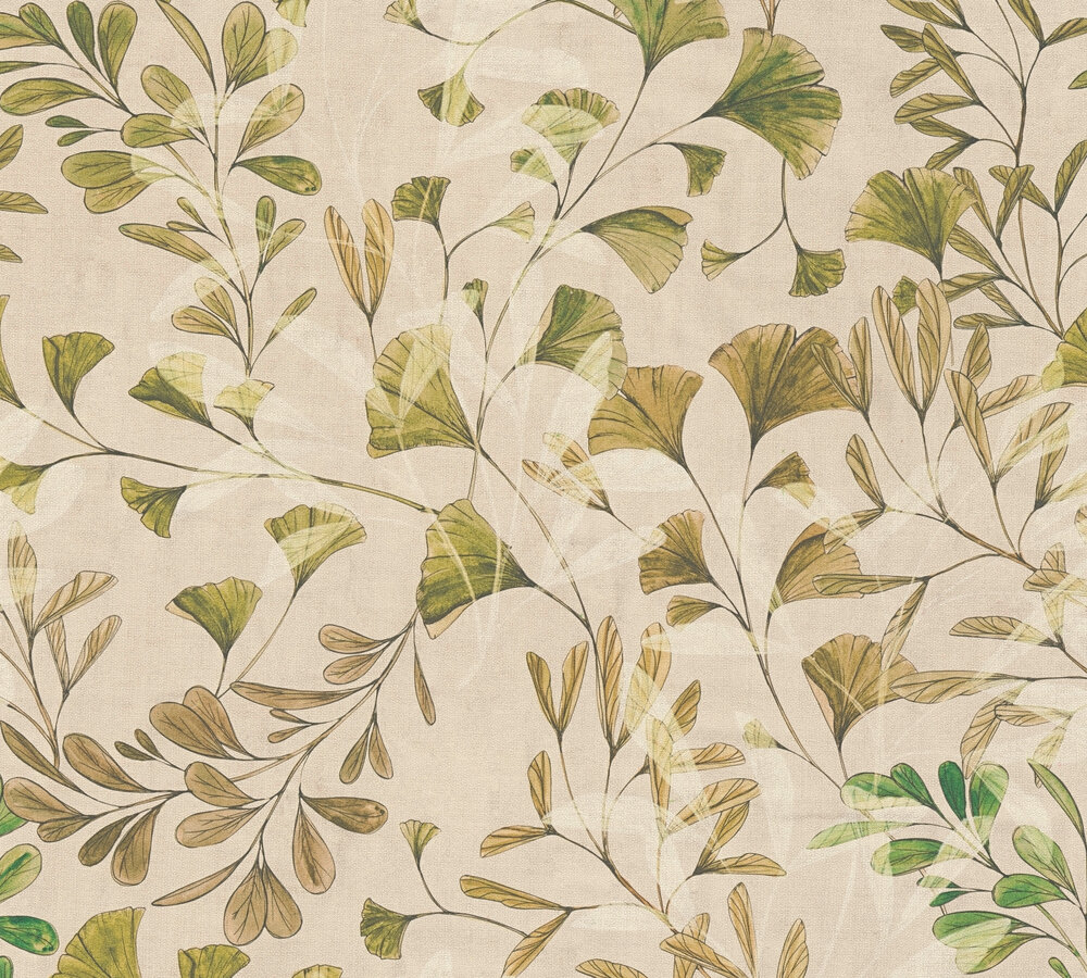 AS Vliestapete Anna d'Andrea Blätter Creme 782233
