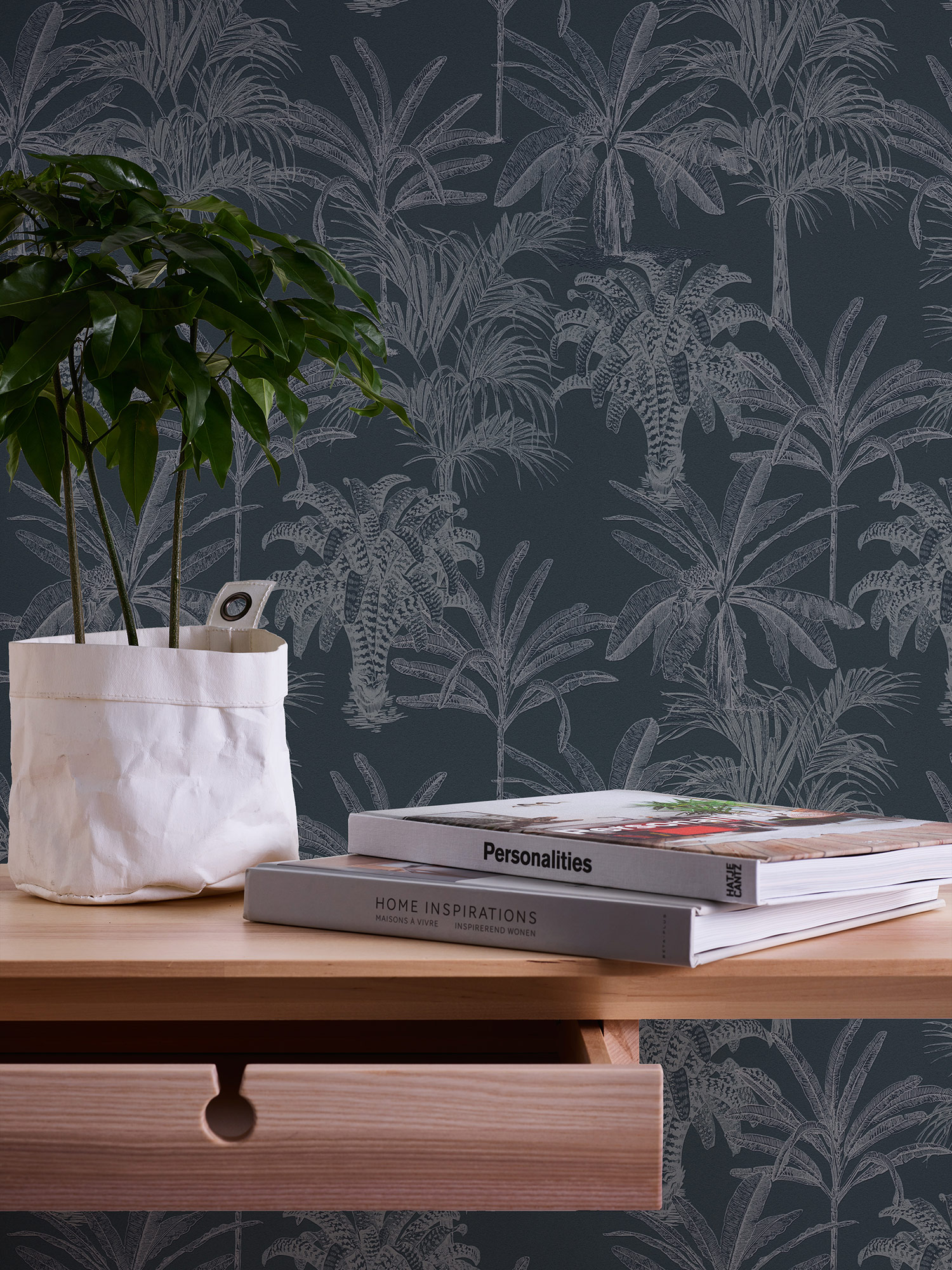 AS Vliestapete Michalsky 4 Palmen schwarz 379832