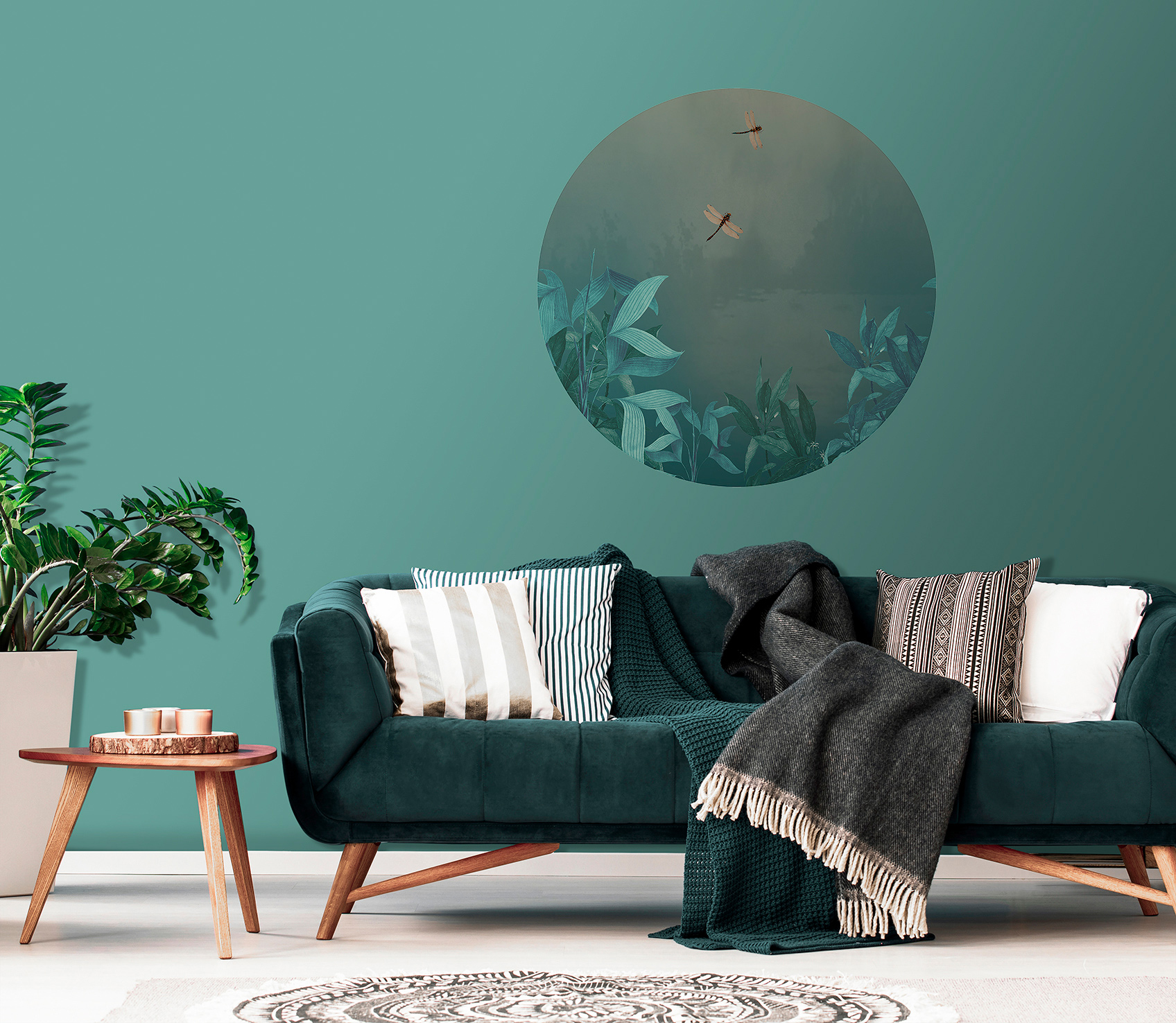 Thomas Fototapete Platin Formen  Libelle grün