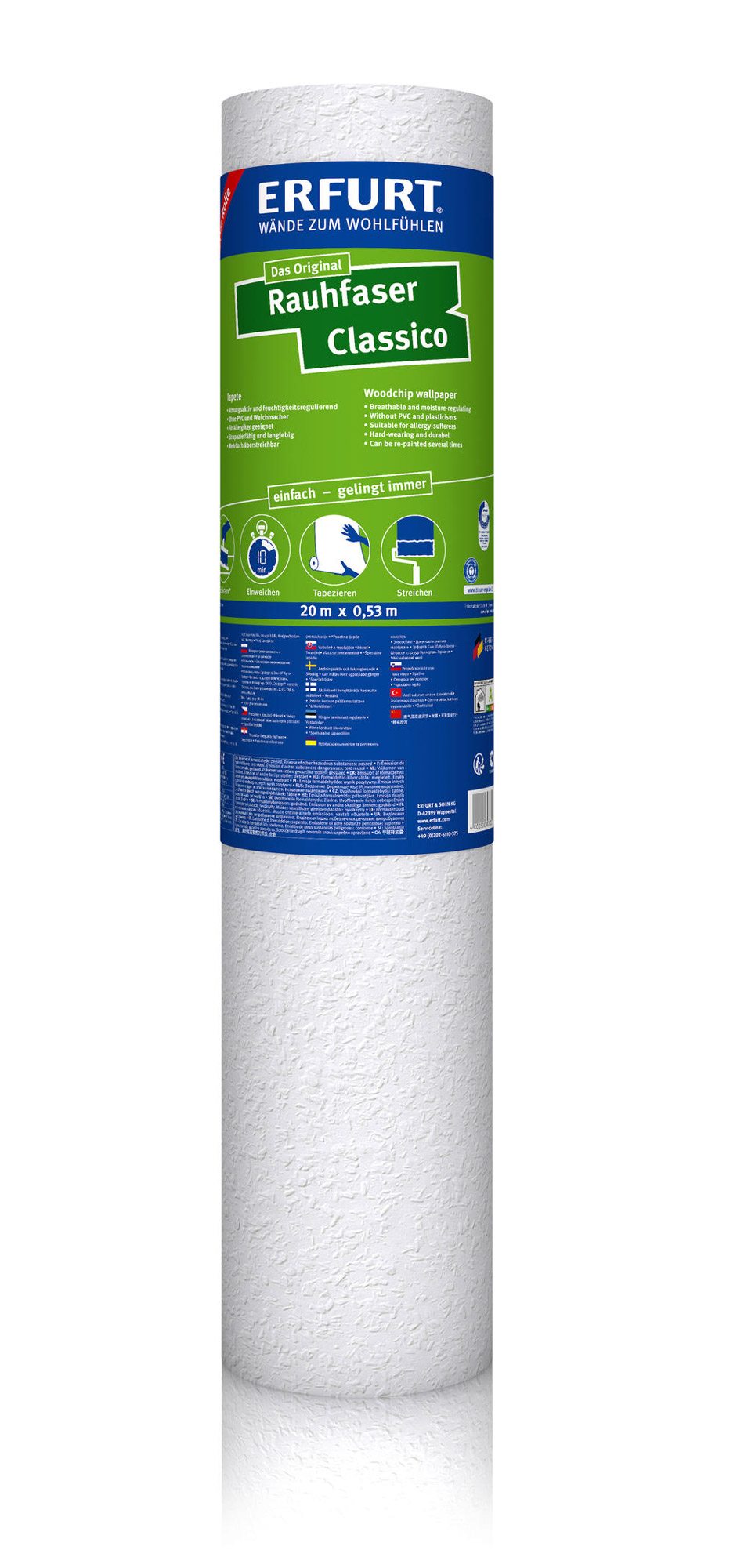 Erfurt Rauhfaser-Tapete Classico | Einzelrolle