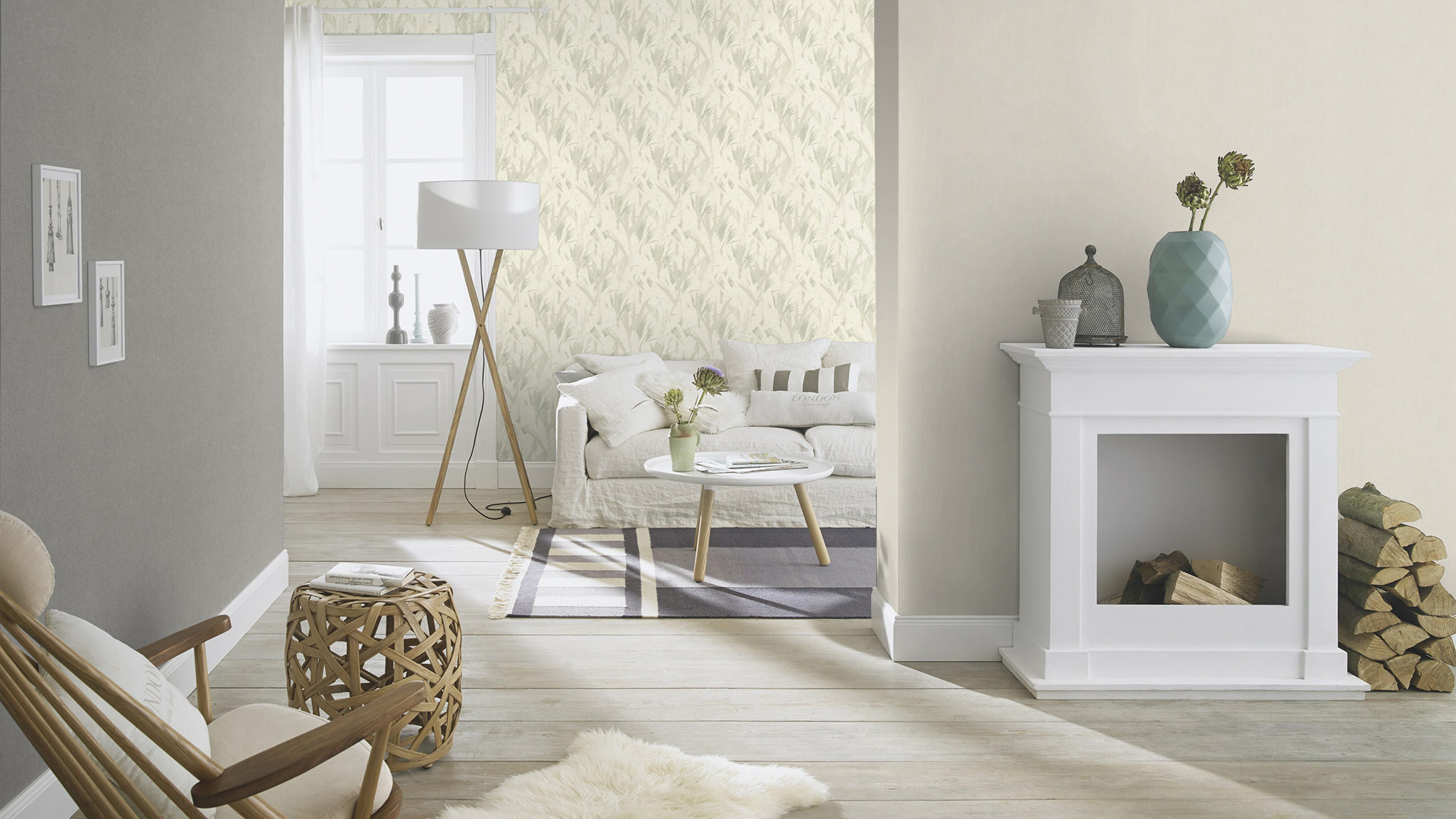 Rasch Vliestapete Concrete Floral 520729