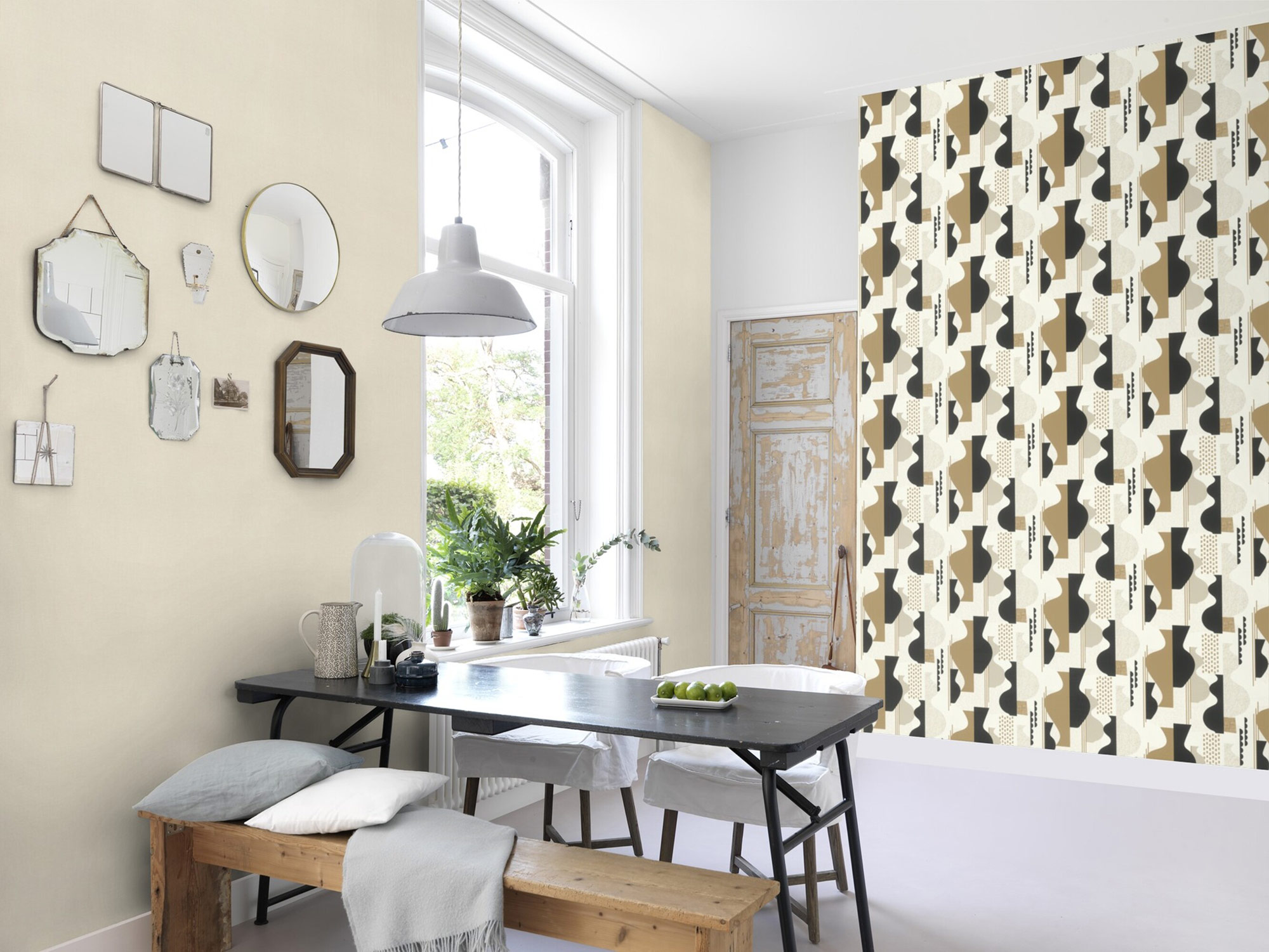 Rasch Vliestapete Allegretto Creme-Creme Hell 690712