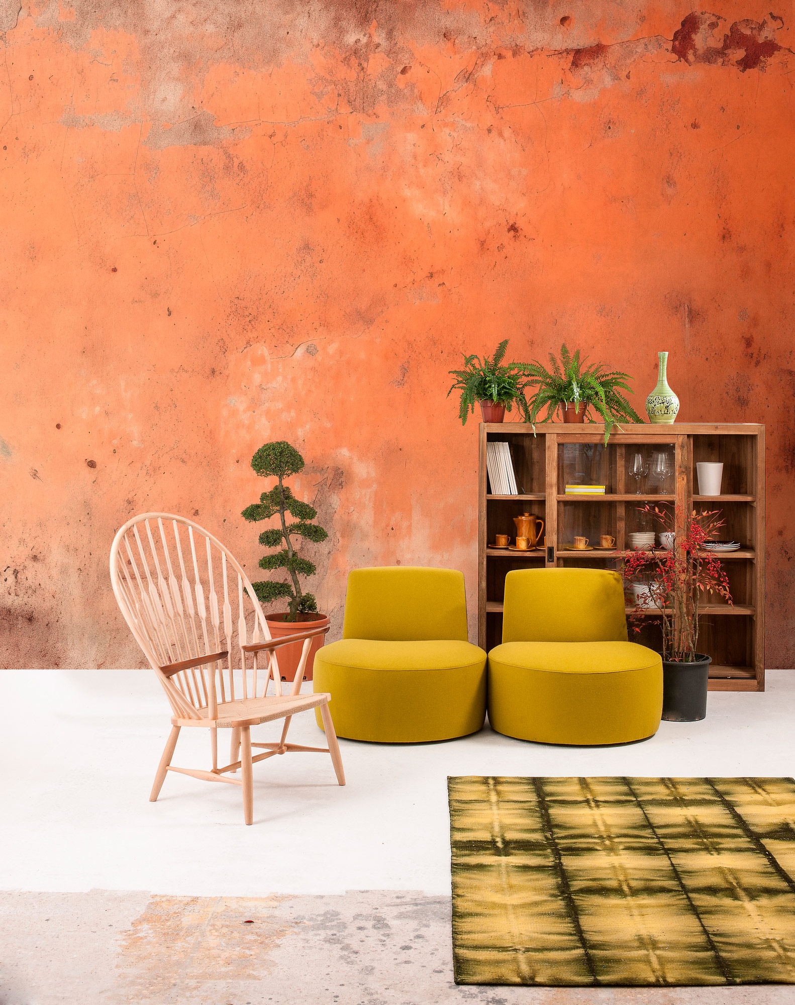 AS Fototapete Walls by Patel 5 Betonoptik Orange DD134573